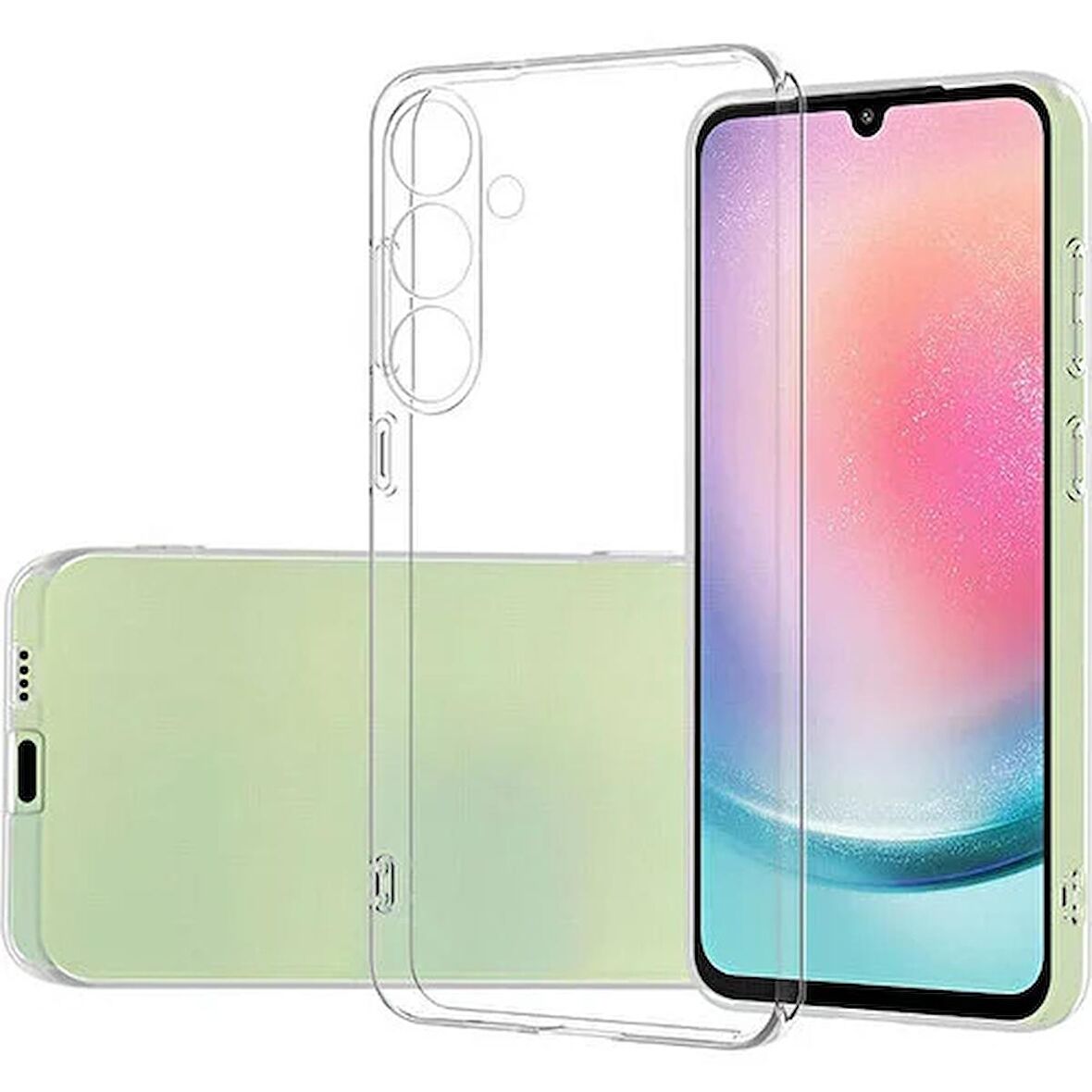 Samsung Galaxy S24 Kamera Korumalı Şeffaf Yumuşak Süper Silikon