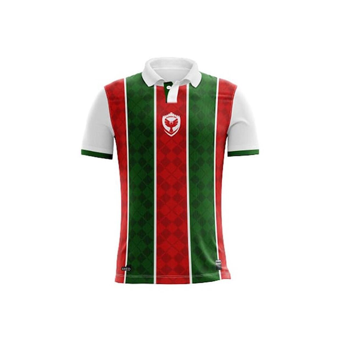AMED SPOR 0015 YENİ SEZON TARAFTAR FORMASI ÇUBUKLU YAKALI  DETAY