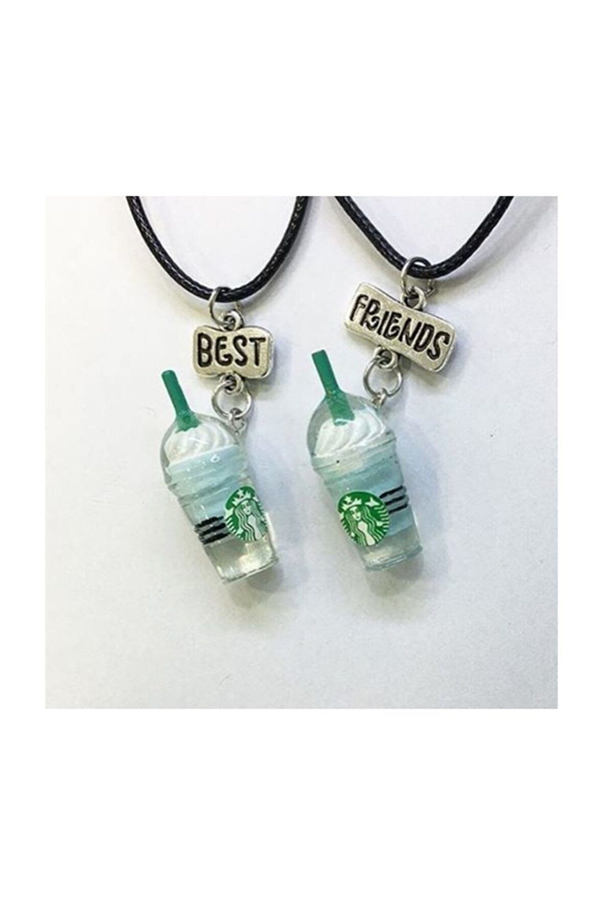 Best Friends Starbucks Kolye Hediyelik Trend Aksesuar Şık