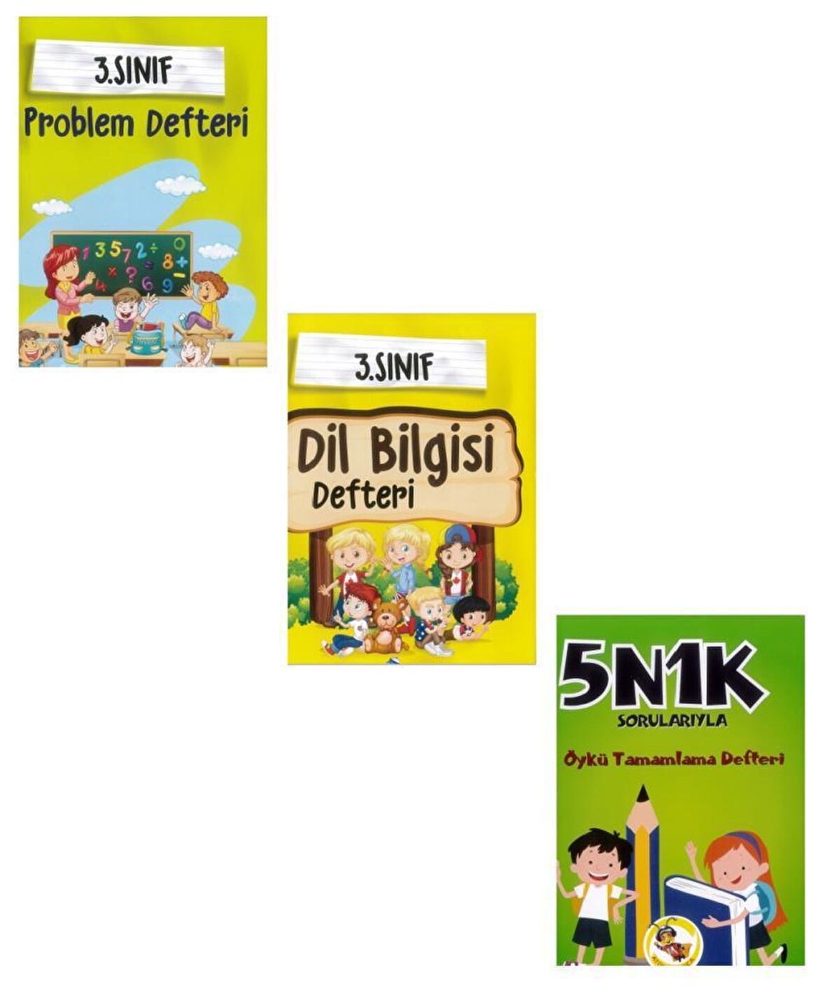 Orka 3. Sınıf Problem Defteri + Dil bilgisi Defteri + Öykü Tamamlama 3 lü Set