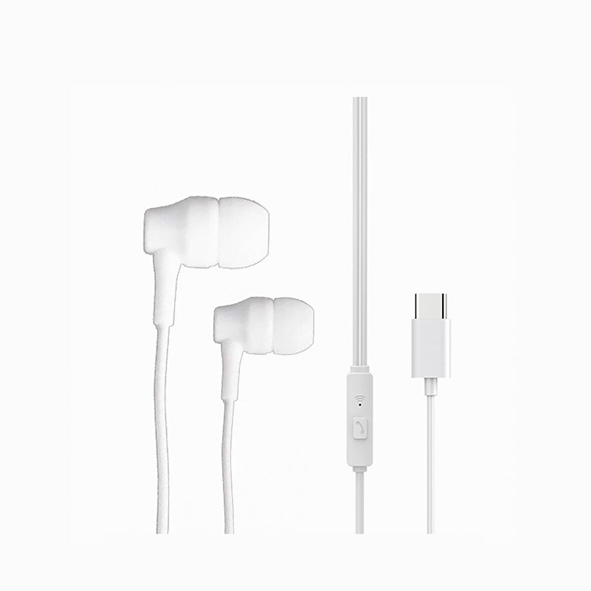 Global X11 İn-Ear Extra Bass Type-C Mikrofonlu Kablolu Kulaklık Beyaz