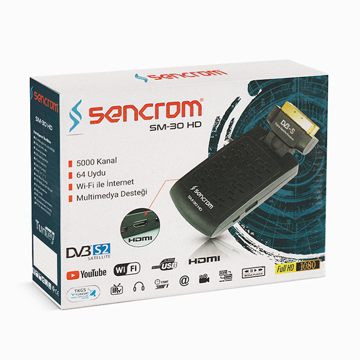 Sencrom SM 30 HDMI-Skart Uydu Alıcısı