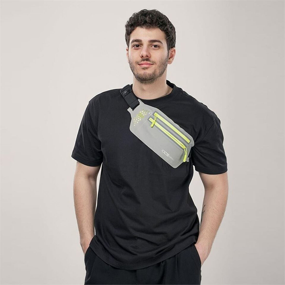 ÇÇS 17714 Bel Çantası Polyester Sport Bel Çantası Gri