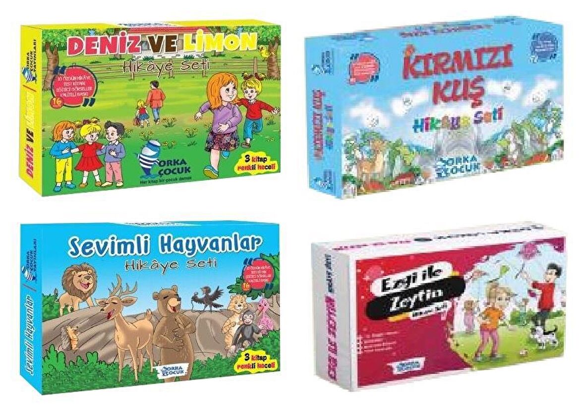 Orka 1. Sınıf Hikaye Seti 4 Kutu 40 Kitap