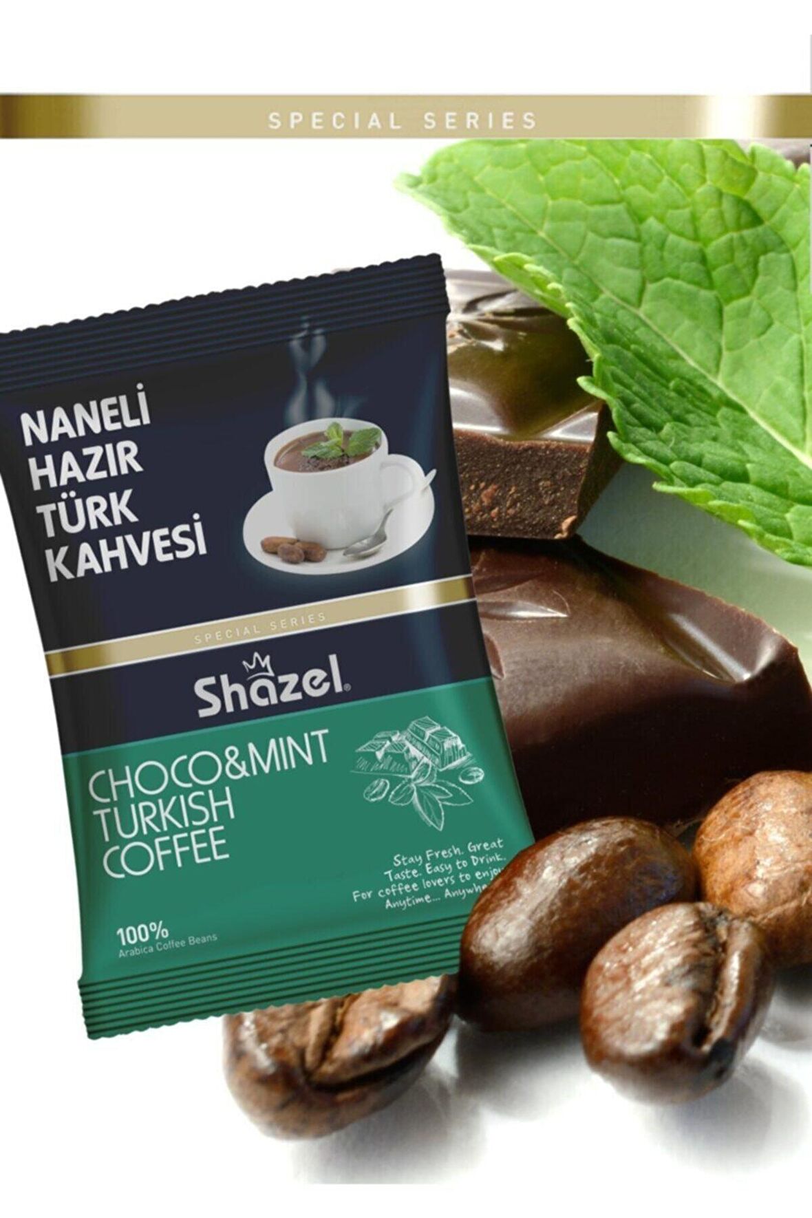 Shazel Hazır Naneli Öğütülmüş Türk Kahvesi 2x100 gr 