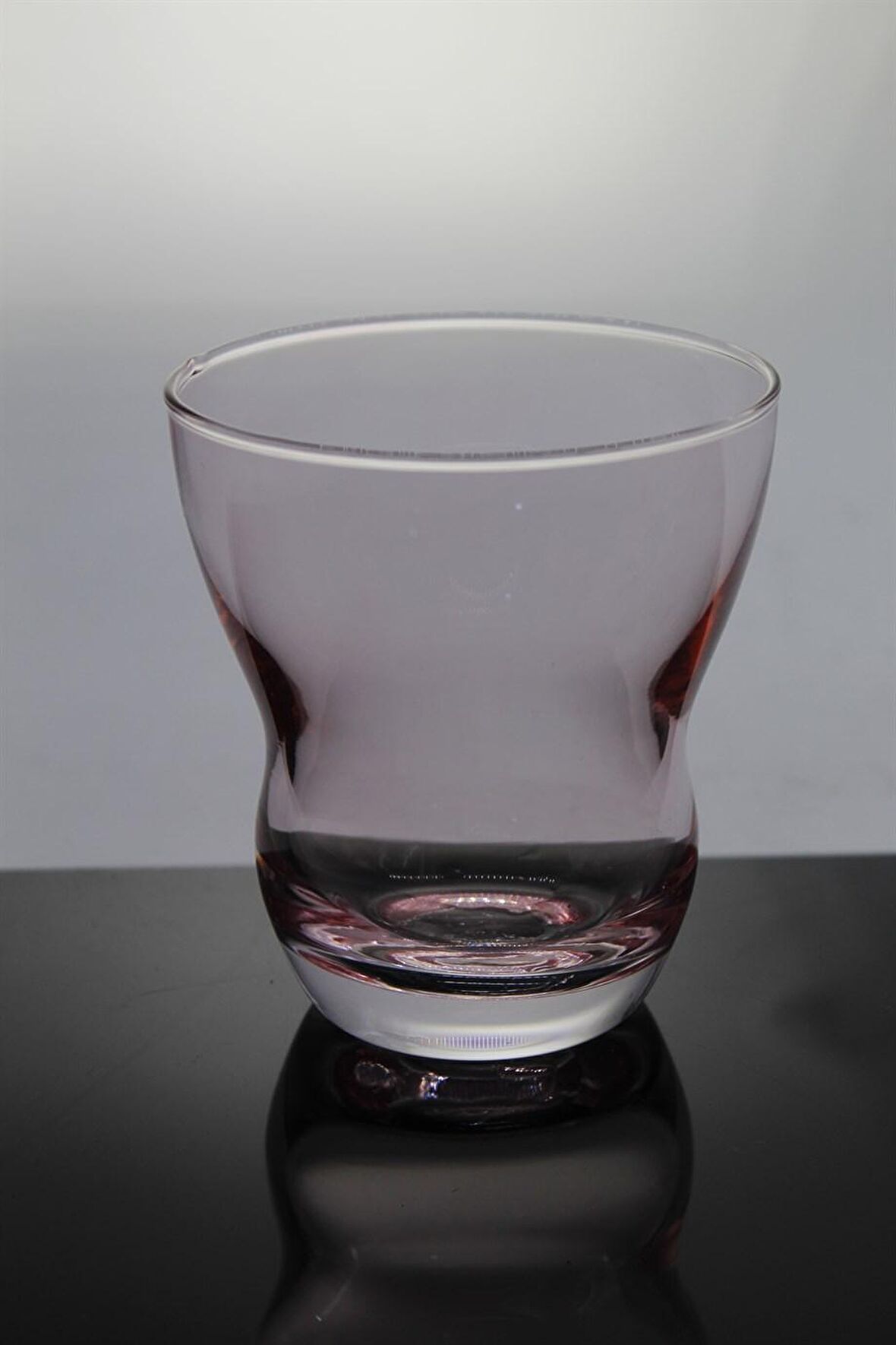 Paşabahçe El İmalatı Kristal Sıcak Kesim Bombeli Bardak 1 Adet 20109 Pembe