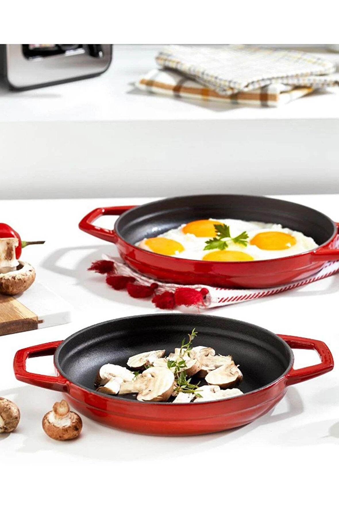 Schafer Guss Chef Döküm Sahan Çift Kulplu 19 Cm-1 Parça