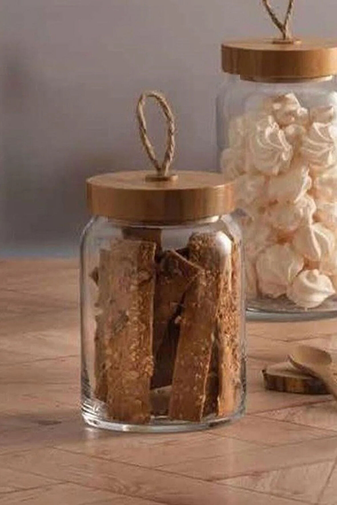 Paşabahçe Woody Bambu Kapaklı Kavanoz 6 Adet 43583 860 cc