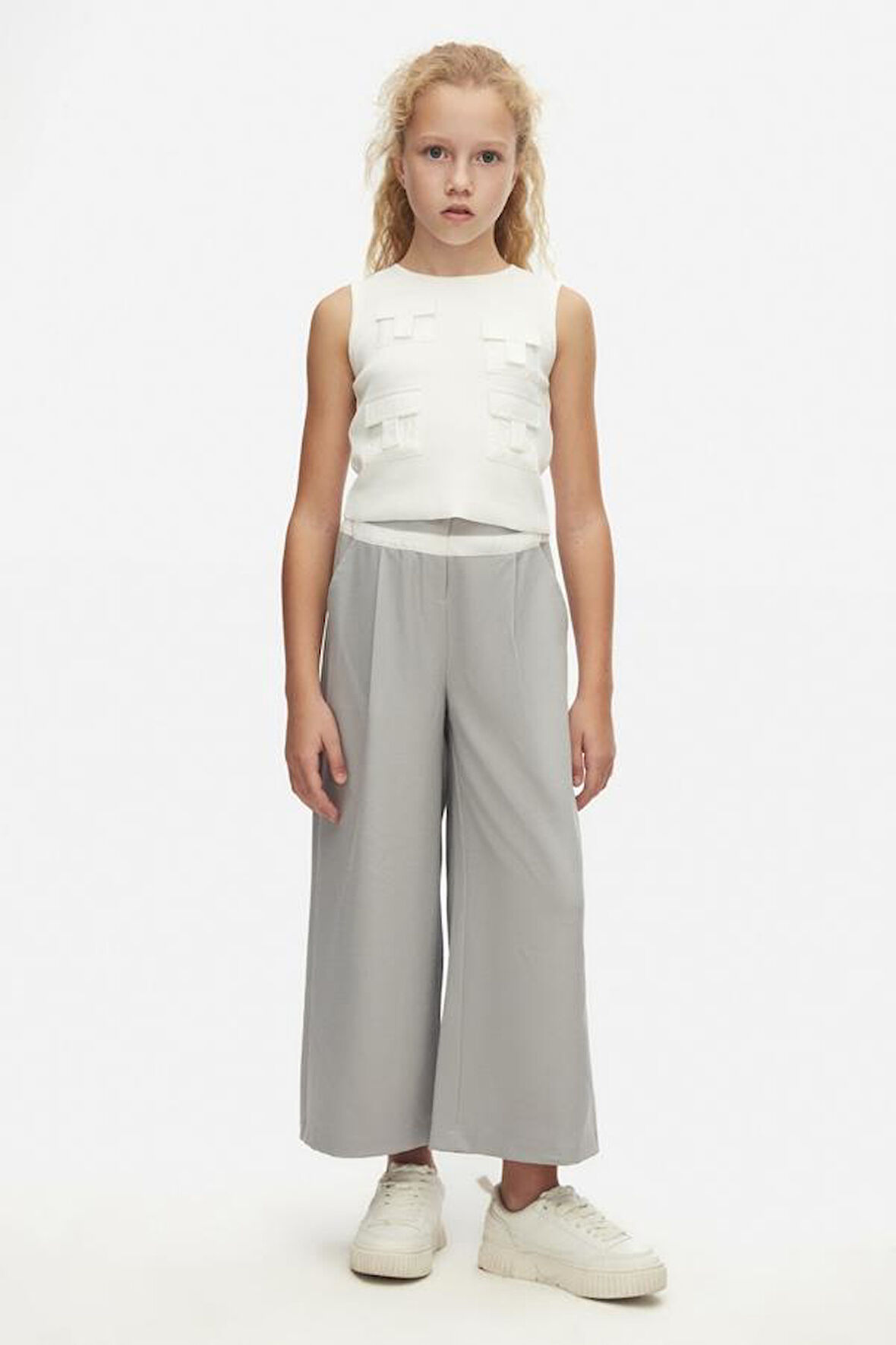 Kız Çocuk Cep Detaylı Bluz