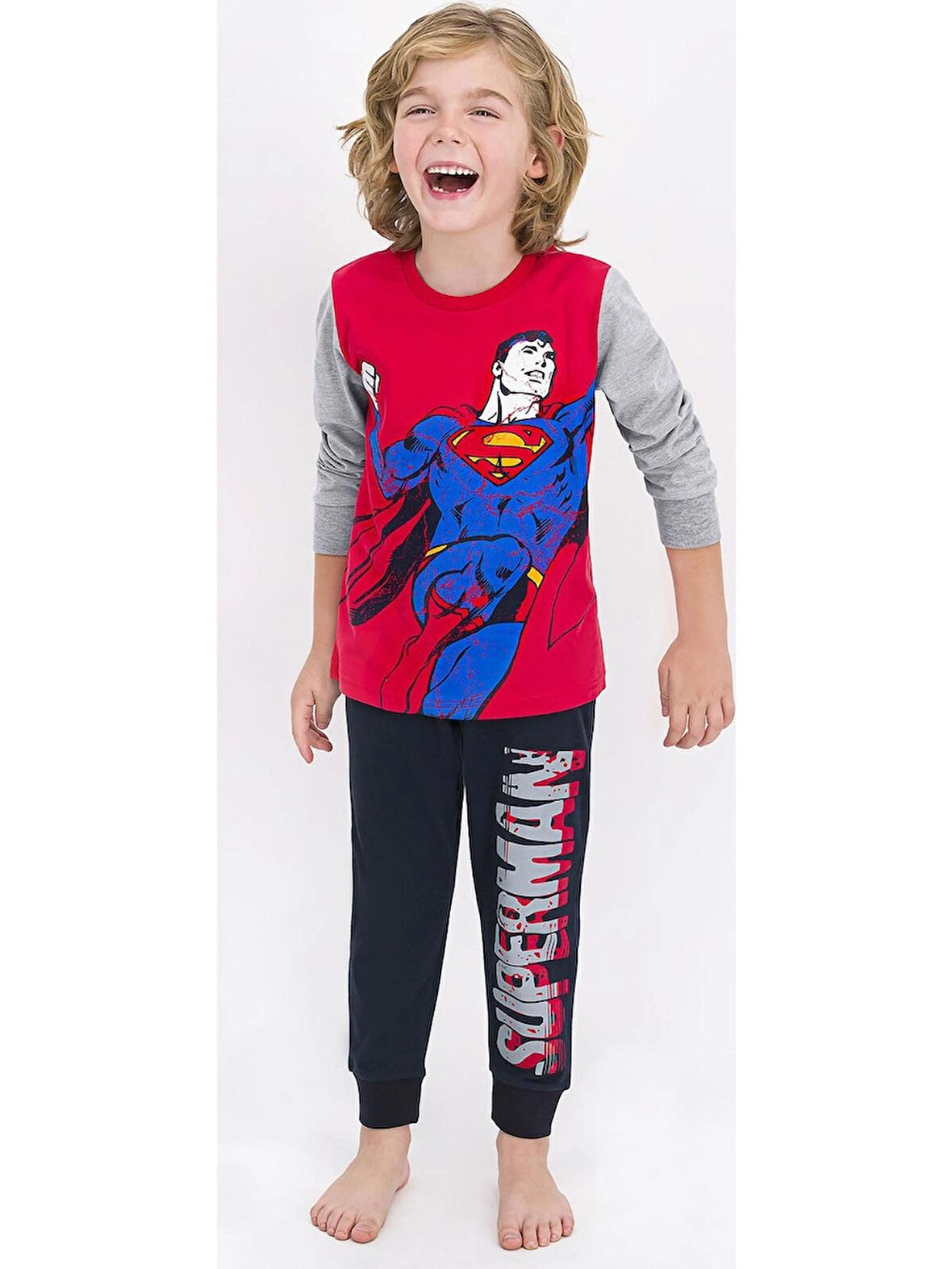 SÜPERMAN LİSANSLI ERKEK ÇOCUK PİJAMA TAKIMI L1251-3