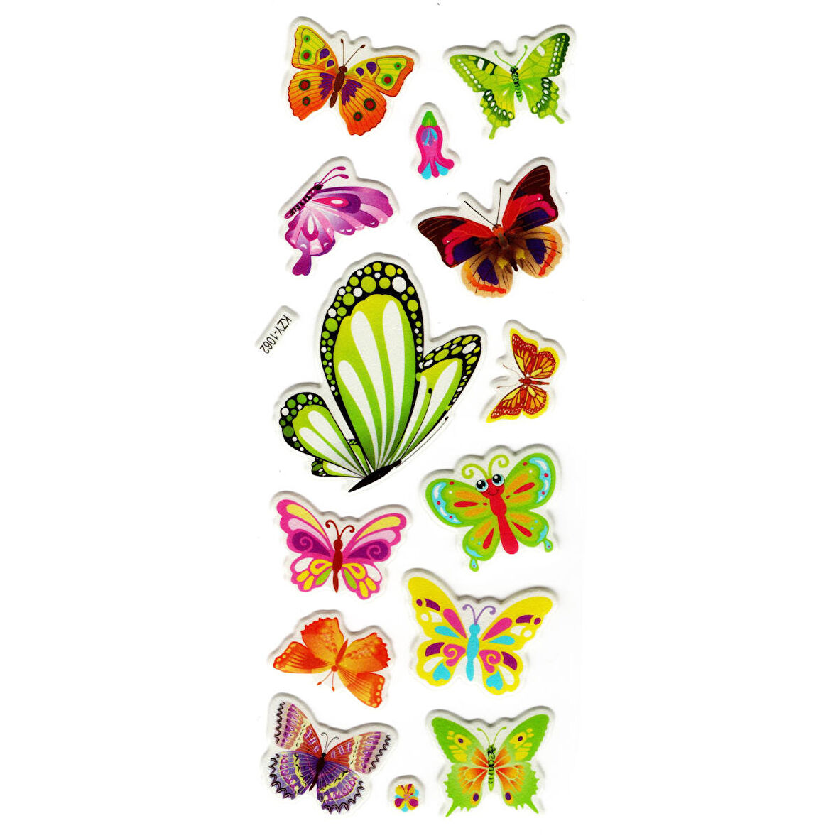Sticker Kabartmalı Stiker Defter, Planlayıcı (kzy1062) 16x7 cm - Kelebek