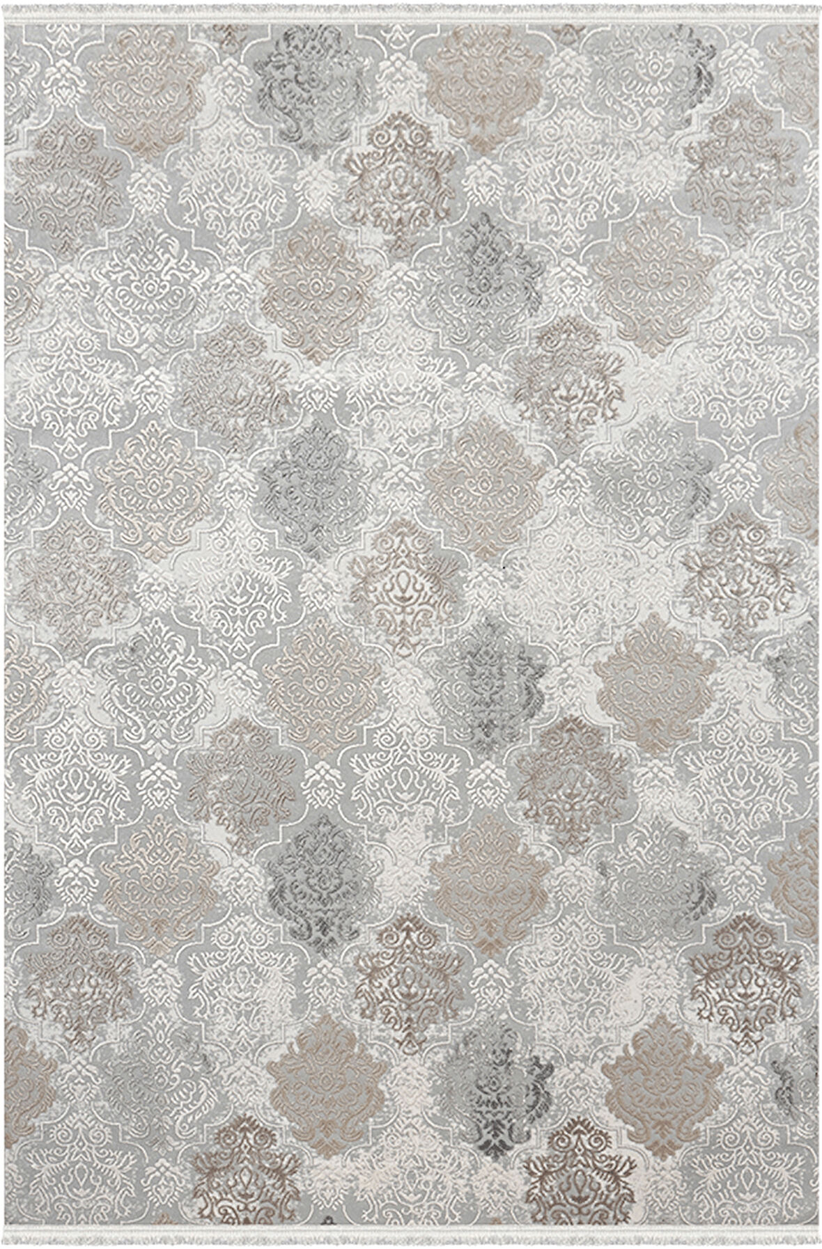 Rustik Koleksiyonu Akrilik Dokuma Saçaklı Halı 3211 Bej