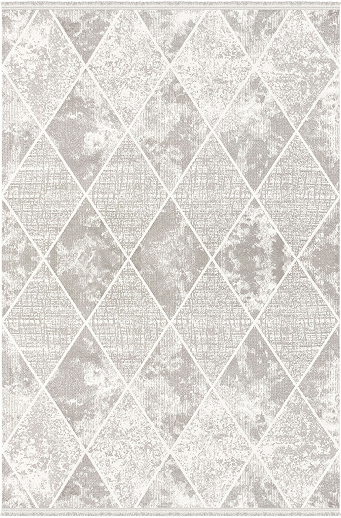 Vesta Koleksiyonu Akrilik Dokuma Saçaklı Halı 3763 Gri