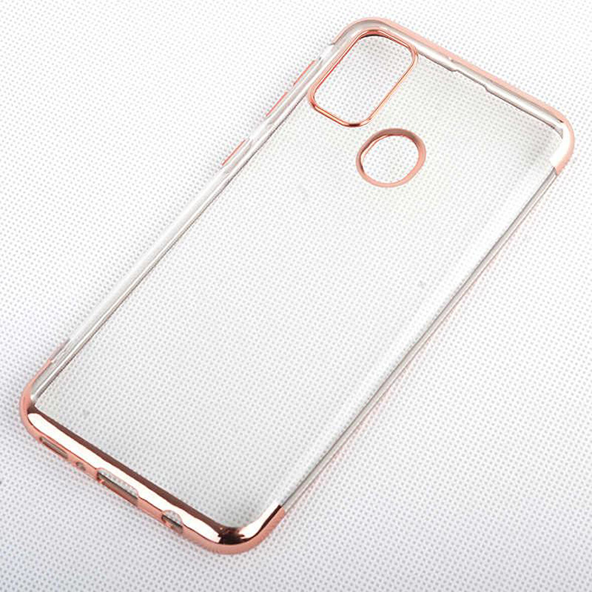 Galaxy M30S Kılıf İnce Köşeleri Renkli Şeffaf Silikon