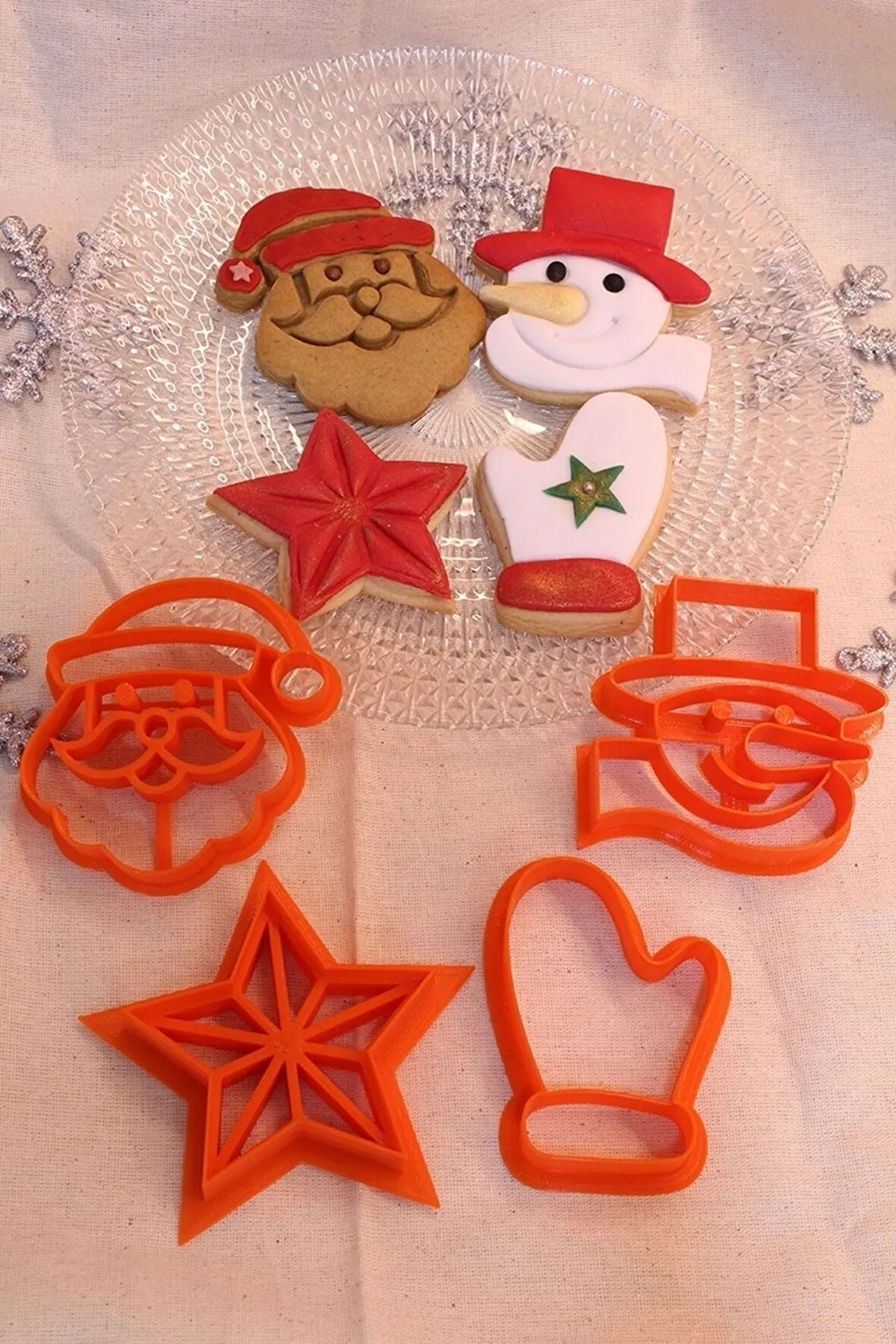 Kış Kurabiye Ve Hamur Şekillendirme Seti Noel Baba Kardan Adam Eldiven Yıldız