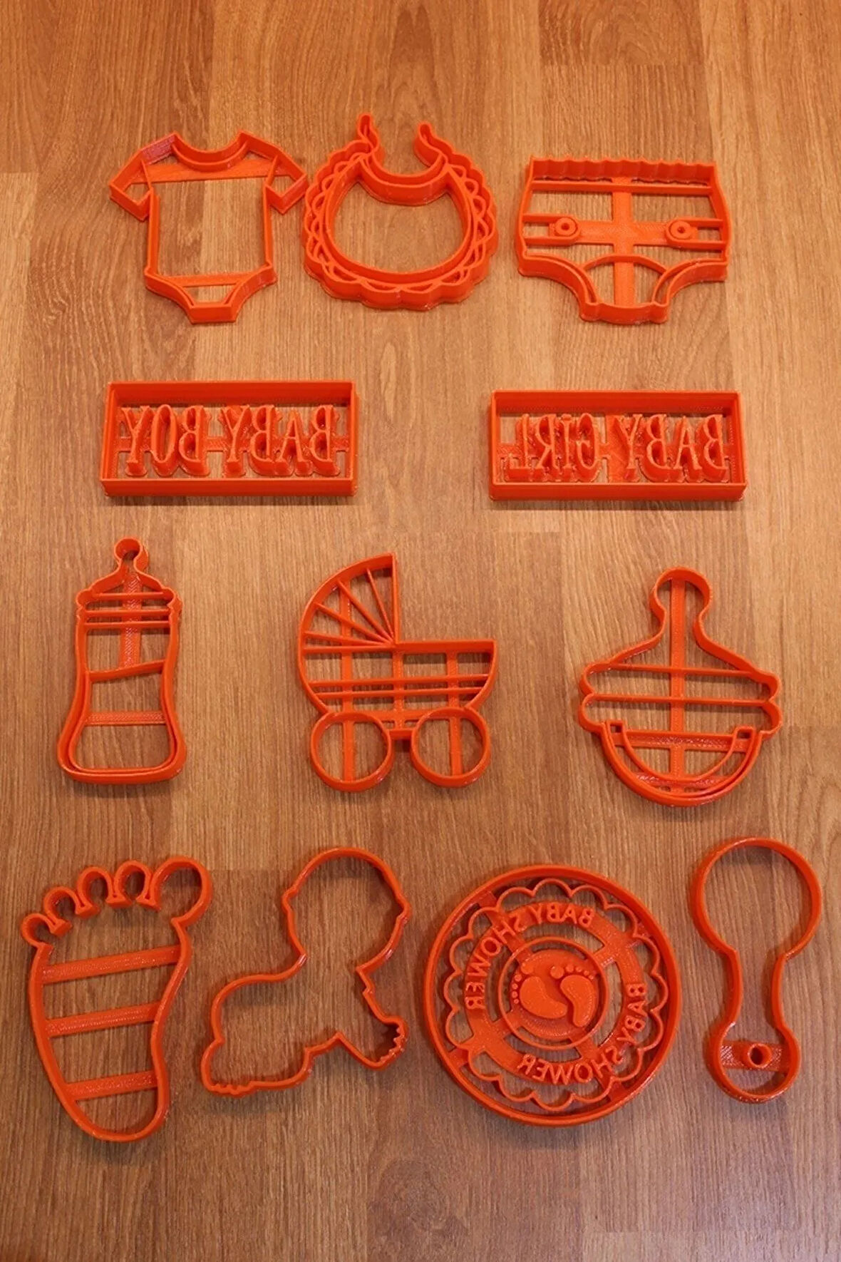 Baby Shower Cinsiyet Belirleme Partisi Gender Reveal Kurabiye Kalıbı Seti 12'li