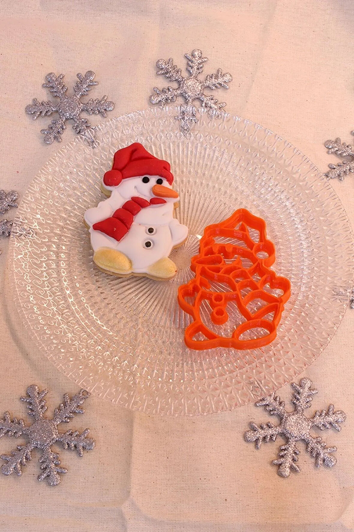 Kardan Adam Snowman Kurabiye Kalıbı ve Hamur Şekillendirici