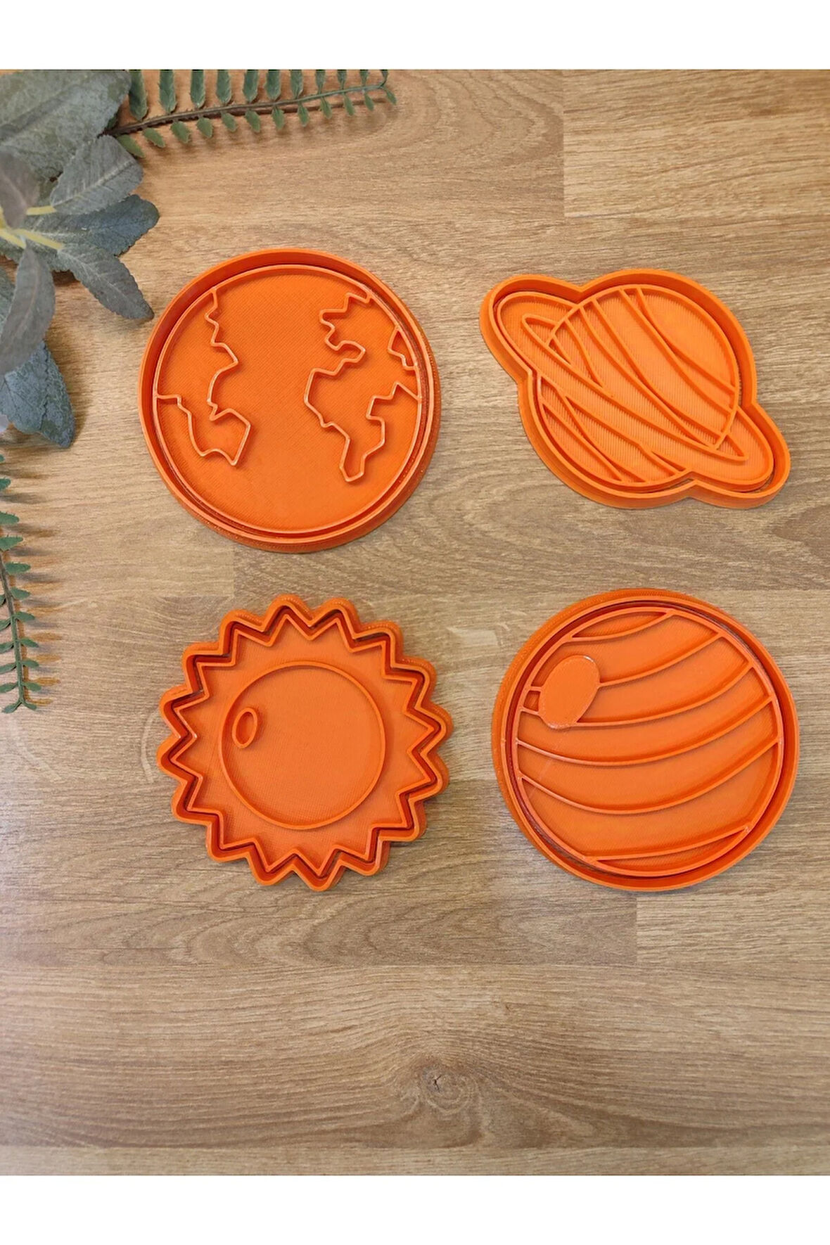 Gezegenler Dünya Mars Satürn Güneş Kurabiye Kalıbı Seti