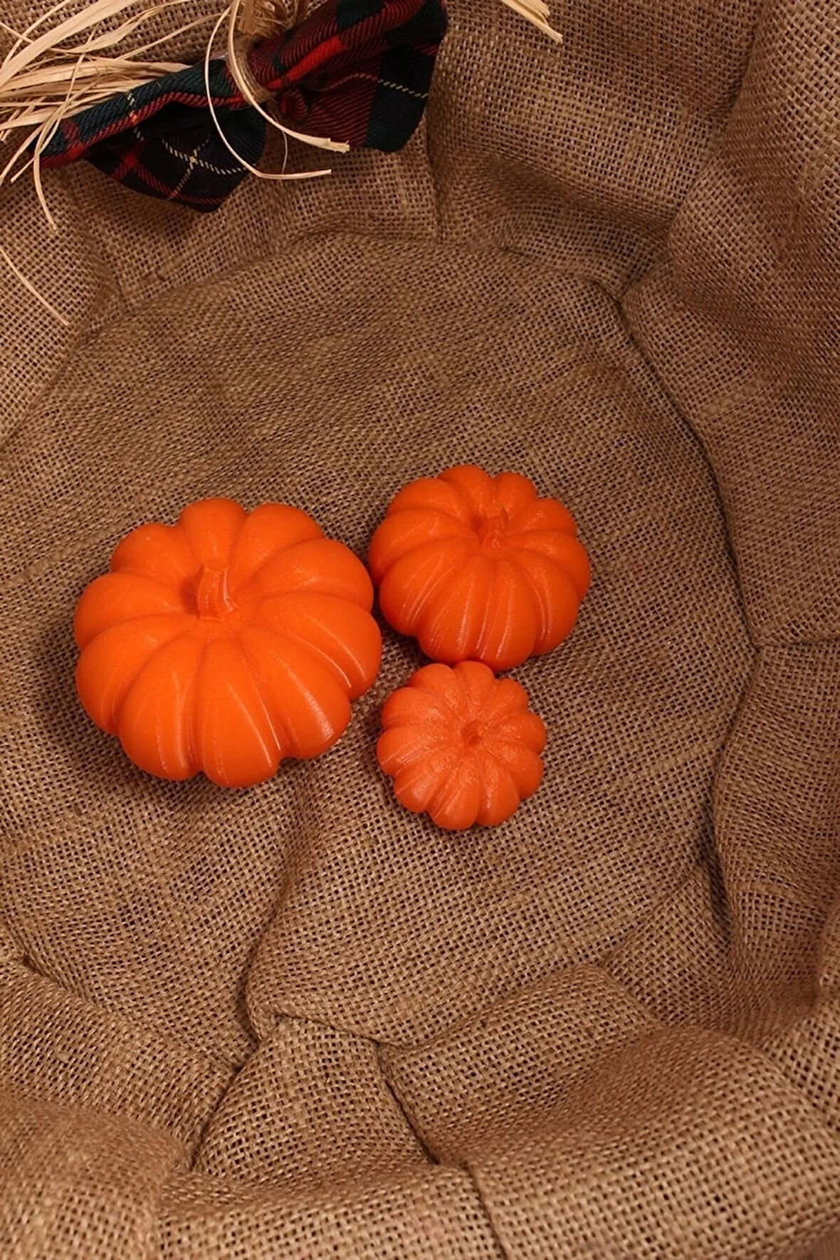 Sonbahar Dekoru 3'lü Bal Kabağı Seti Dekoratif Biblo