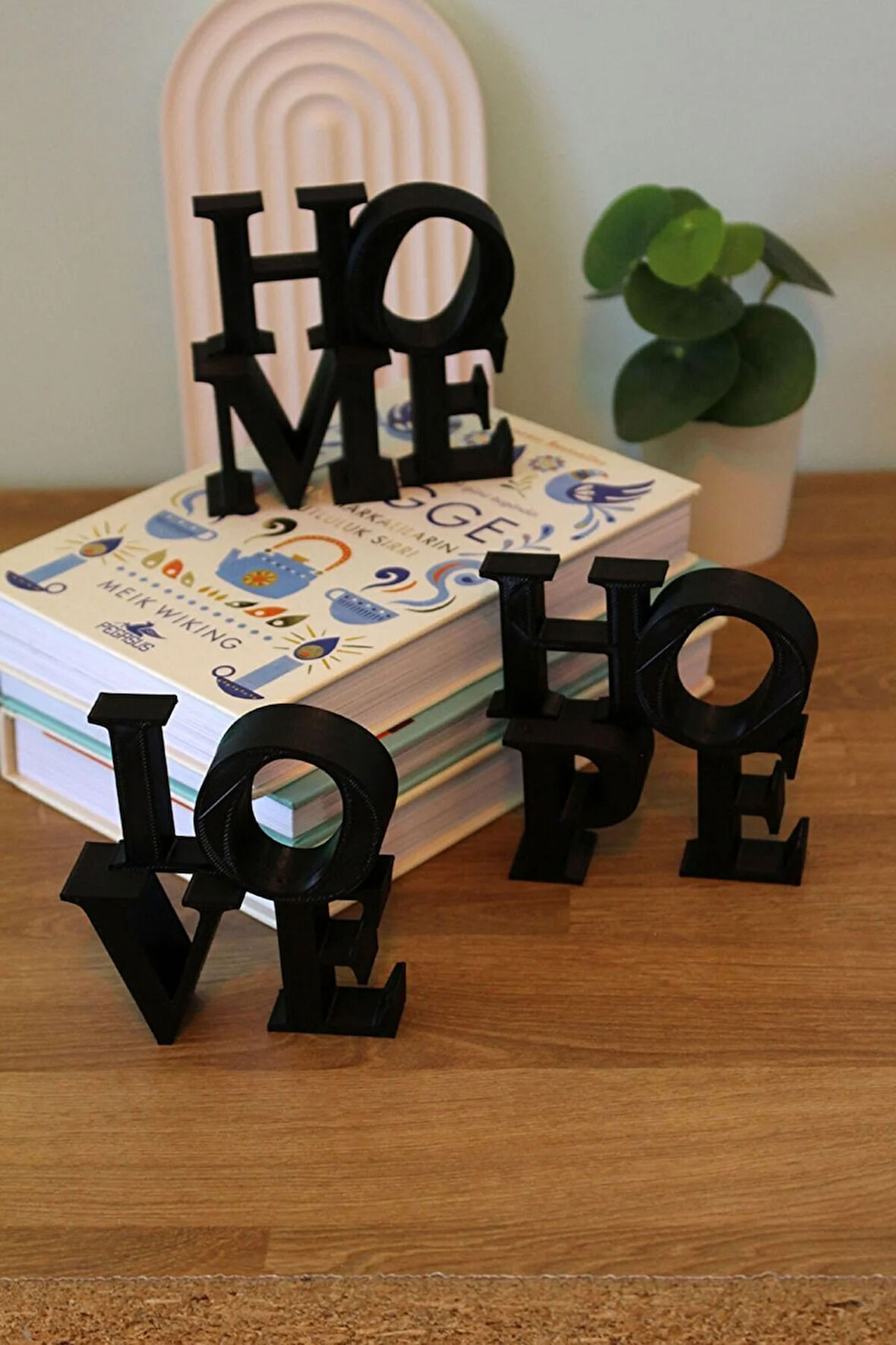 Home Love Hope Dekoratif Yazı Obje Siyah