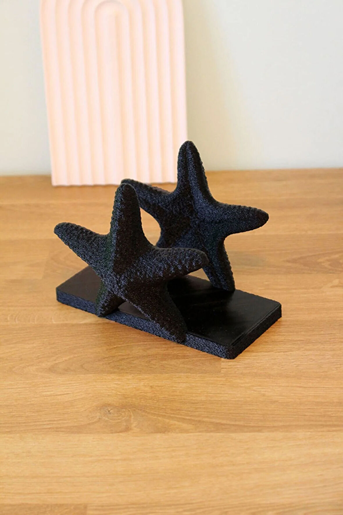 Deniz Yıldızı Star Dekoratif Obje Peçetelik Siyah