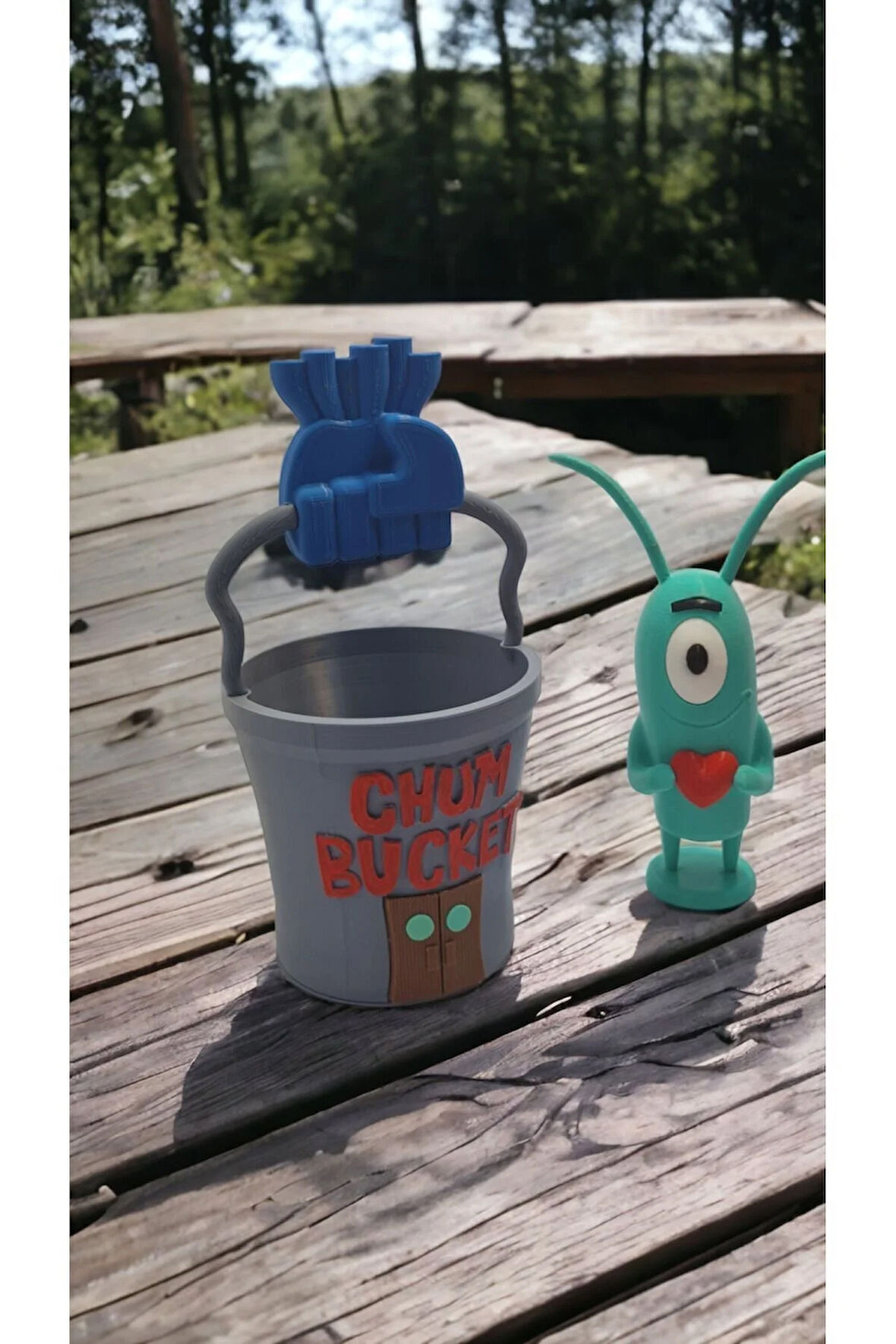 Plankton Kalpli Figür Ve Bucket Evi Dekoratif Obje