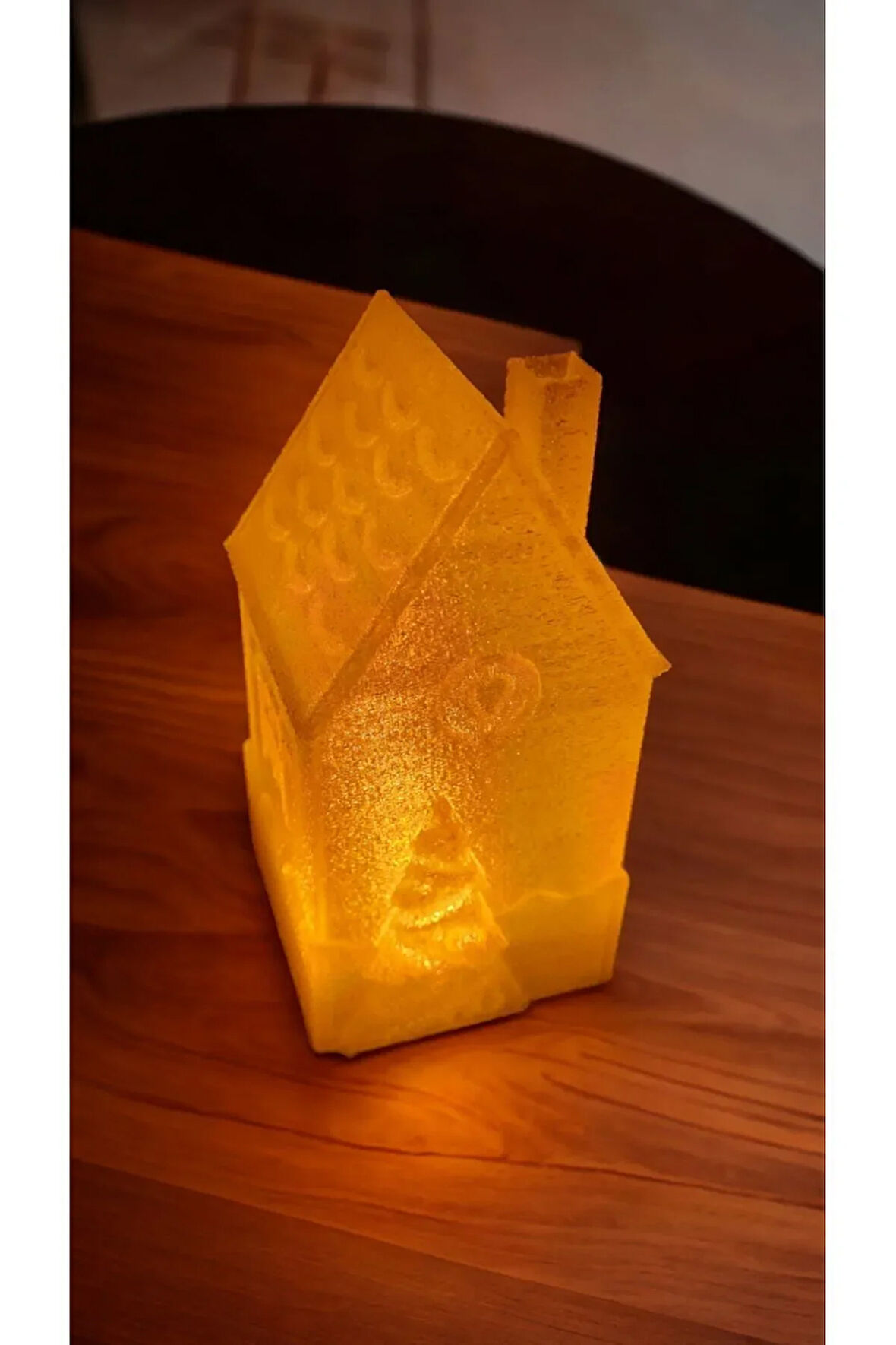 Led Mum Işıklı Yılbaşı Evi Dekoratif Biblo 7x7x14 cm