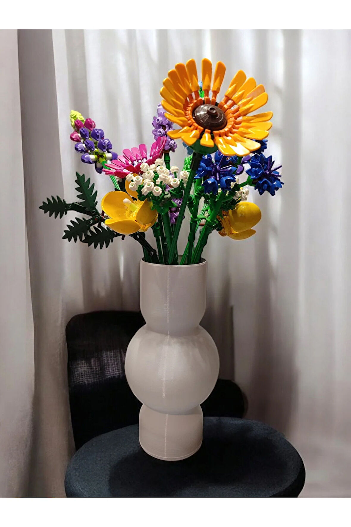 Nordic İskandinav Tarz Özel Tasarım Dekoratif Vazo Biyoplastik Beyaz