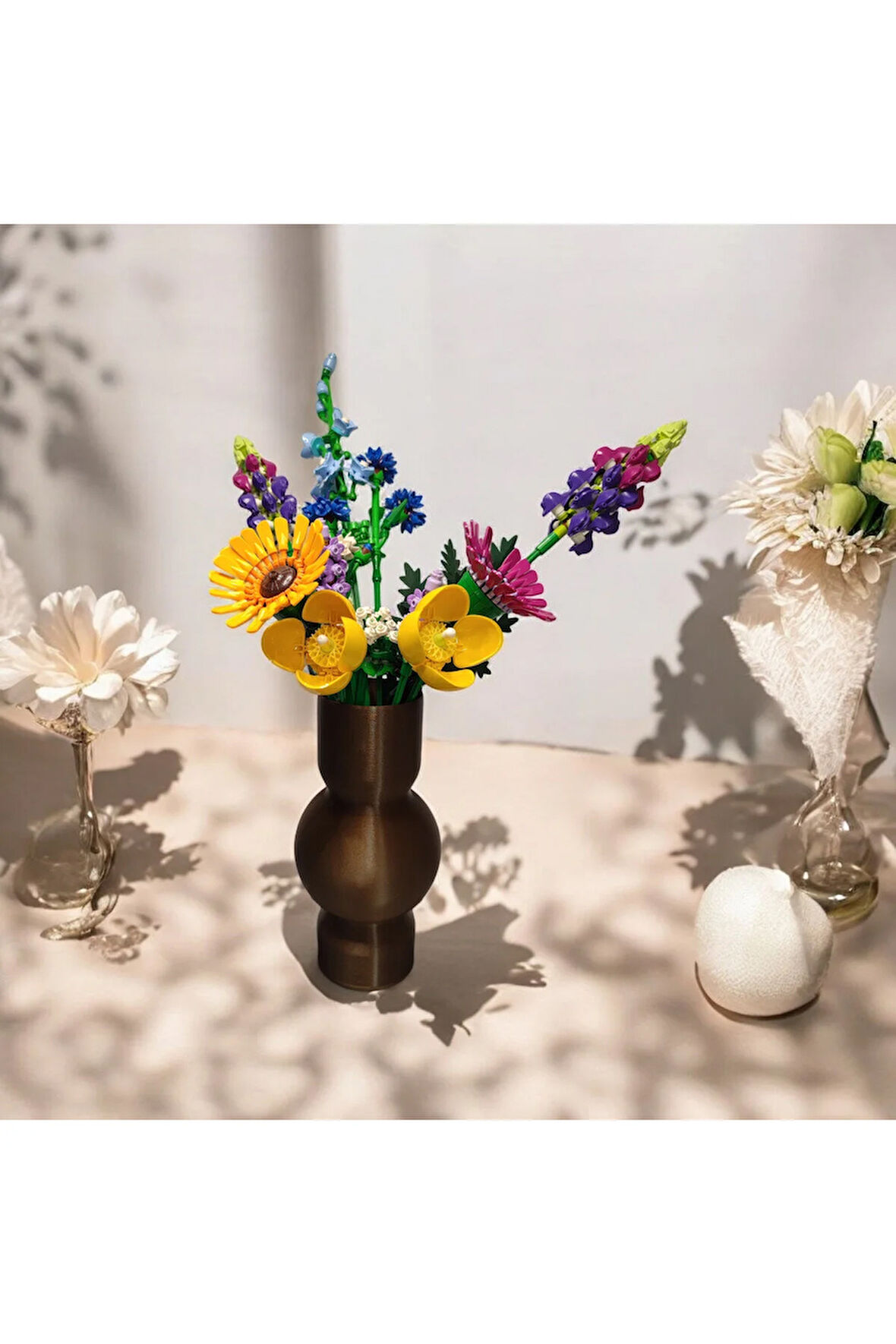 Nordic İskandinav Tarz Özel Tasarım Dekoratif Vazo Biyoplastik Retro Bronz