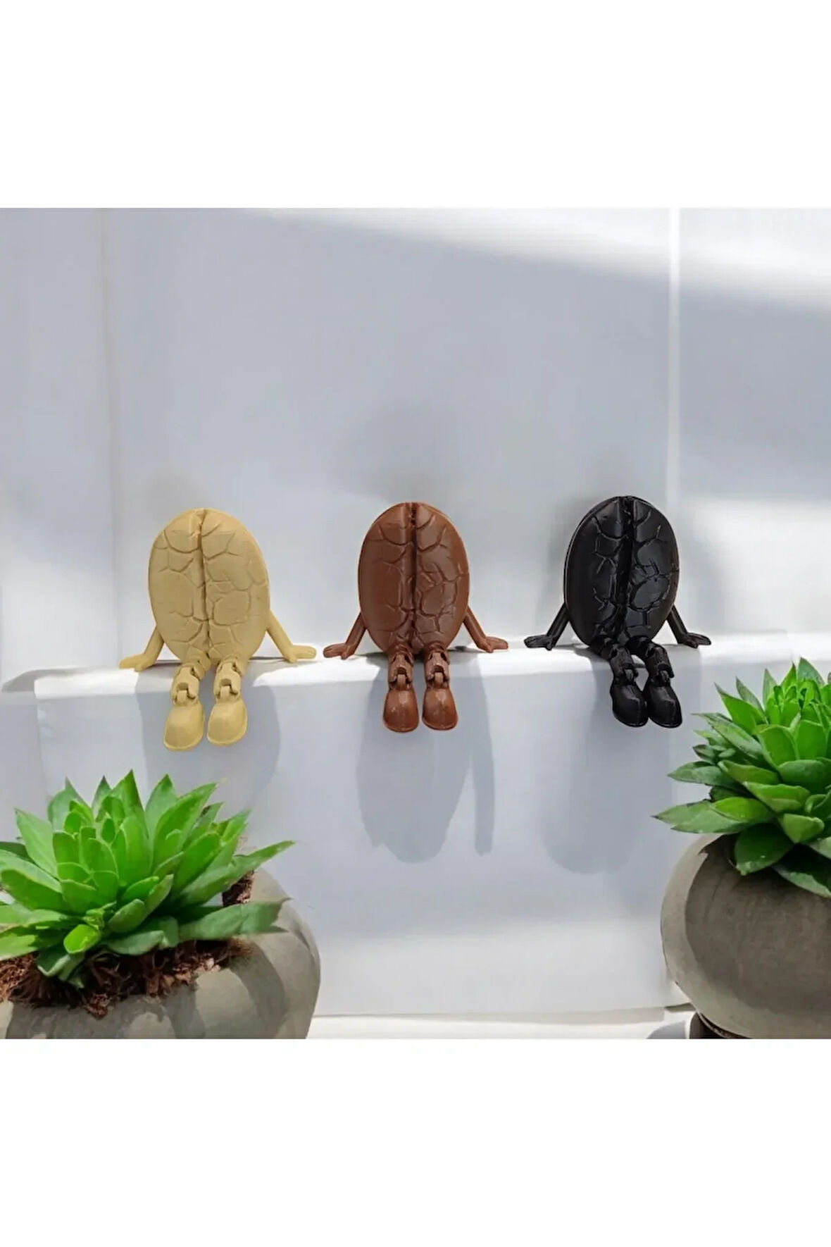 Kahve Çekirdeği 3'lü Dekoratif Obje Seti Biyoplastik