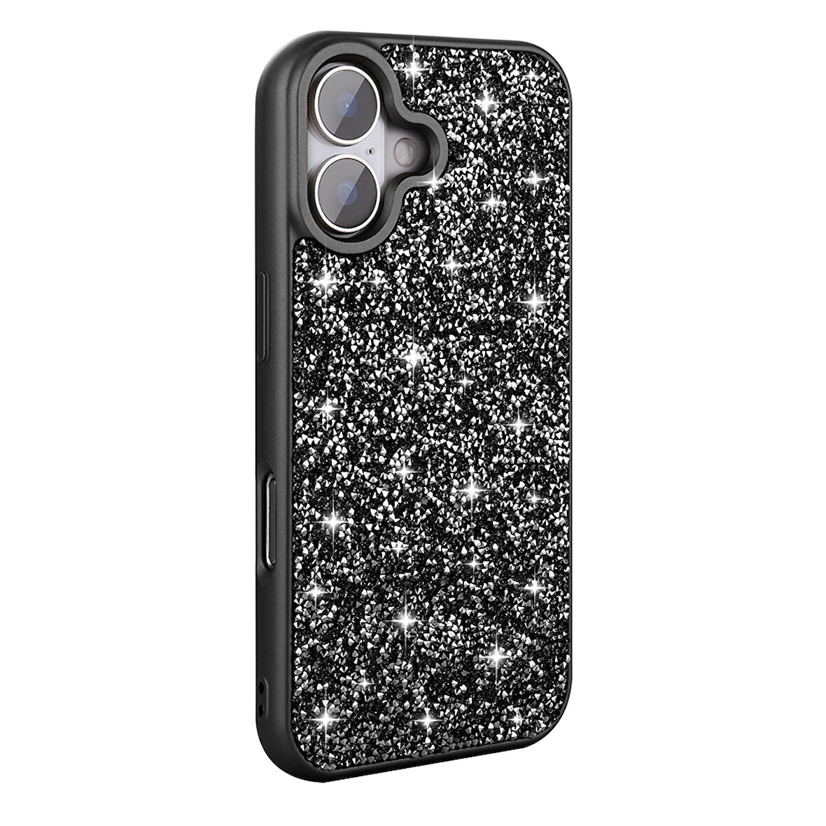 iPhone 16 Plus Kılıf Parlak Taşlı Tasarım Pırlanta Kapak