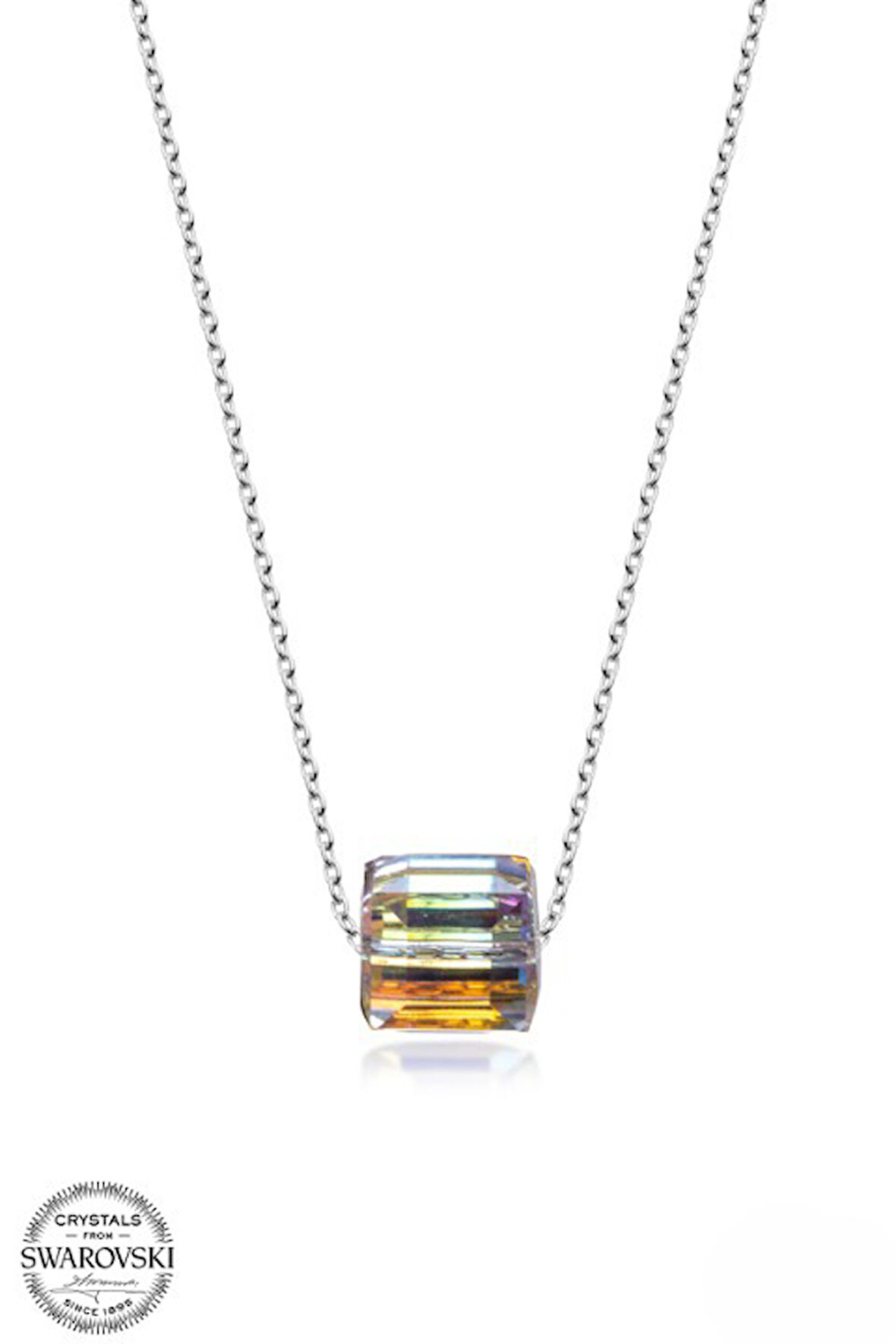 SWAROVSKİ TAŞLI  CRYSTAL 925 AYAR GÜMÜŞ KOLYE