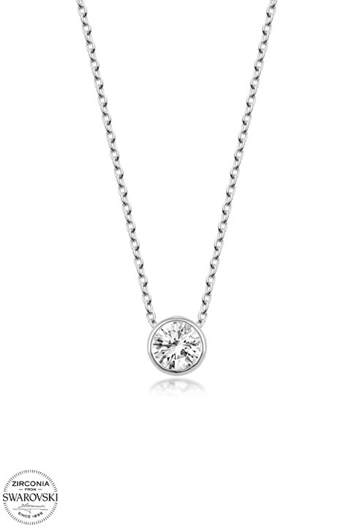 SWAROVSKİ TAŞLI  CRYSTAL 925 AYAR GÜMÜŞ KOLYE