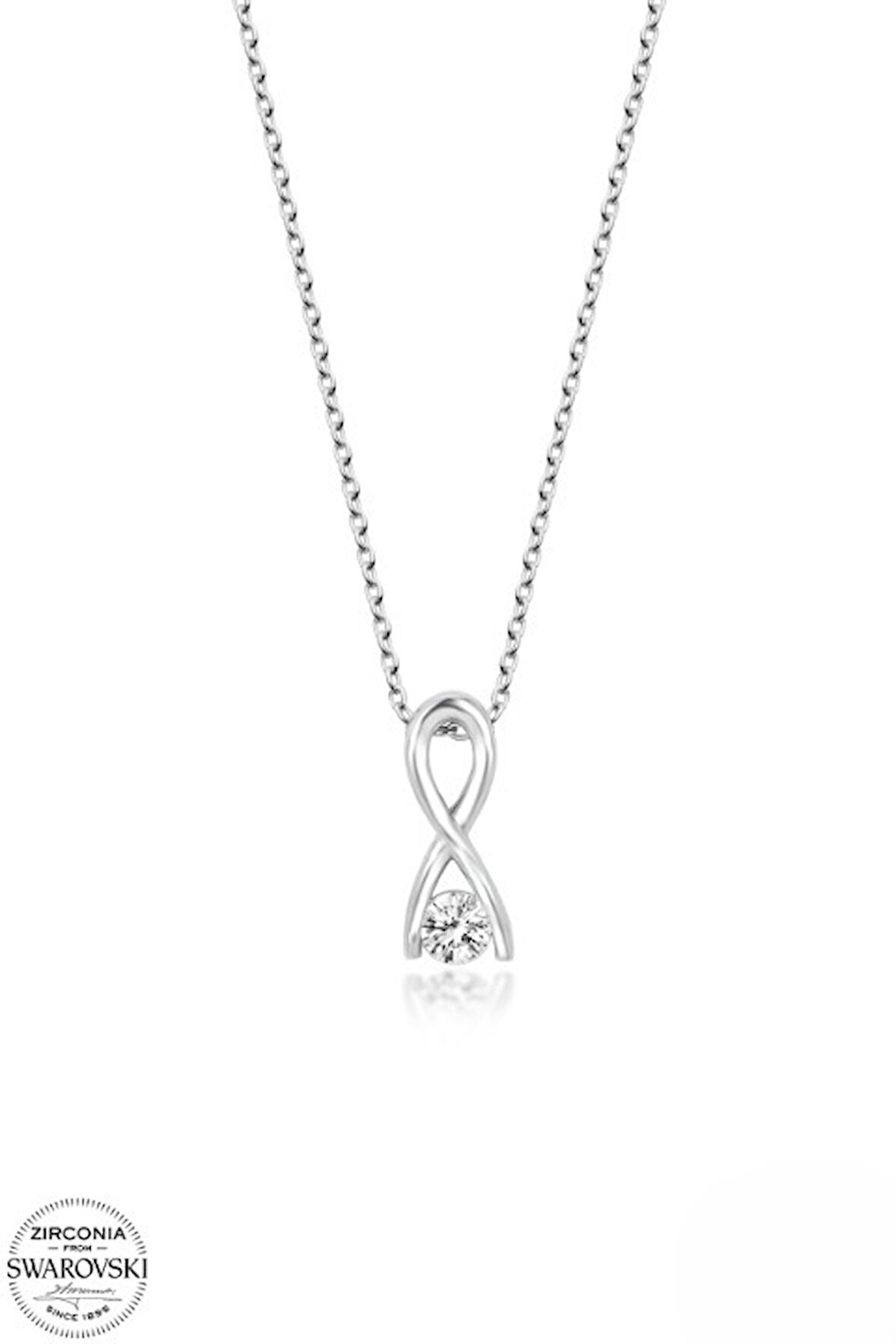 SWAROVSKİ TAŞLI  ZİRCONİA ELMAS MONTÜR 925 AYAR GÜMÜŞ KOLYE