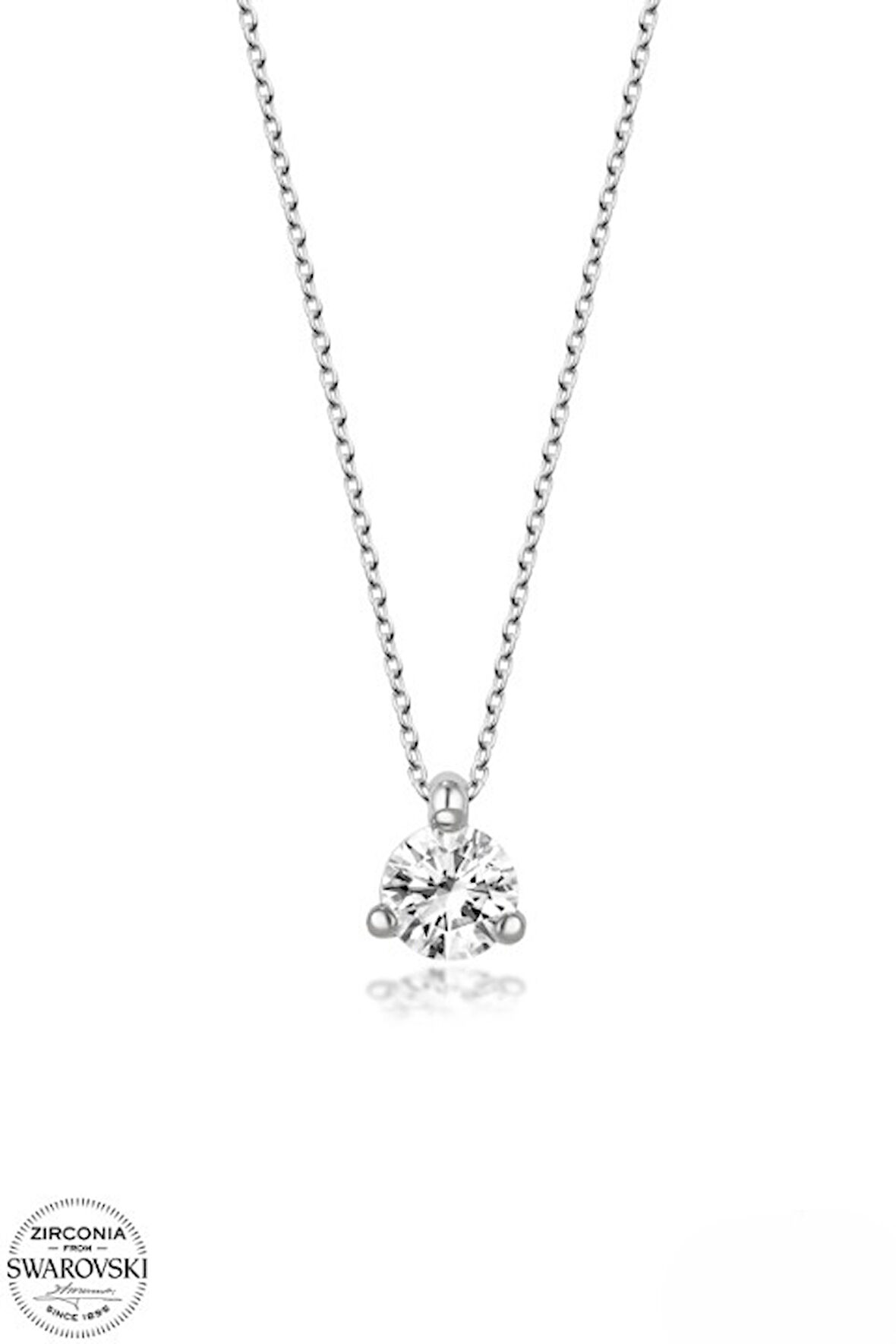 SWAROVSKİ TAŞLI  CRYSTAL 925 AYAR GÜMÜŞ KOLYE