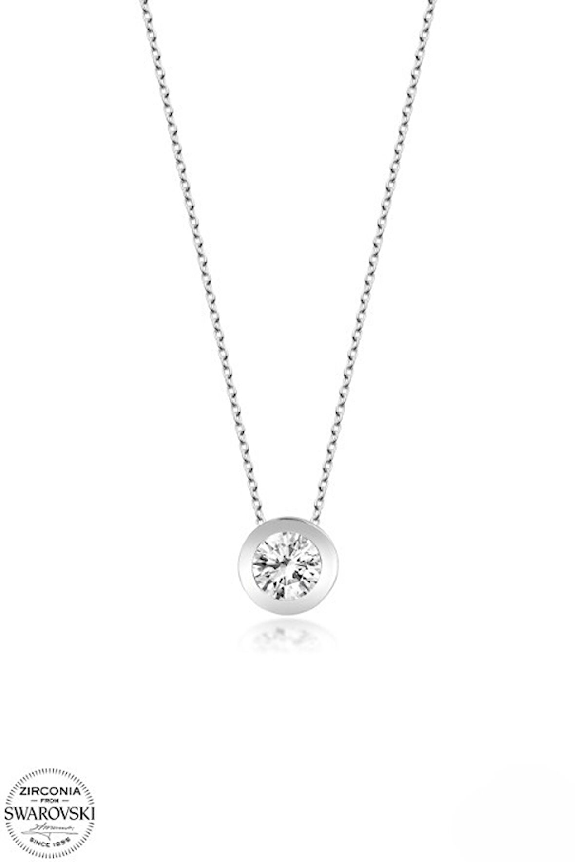 SWAROVSKİ TAŞLI  CRYSTAL 925 AYAR GÜMÜŞ KOLYE