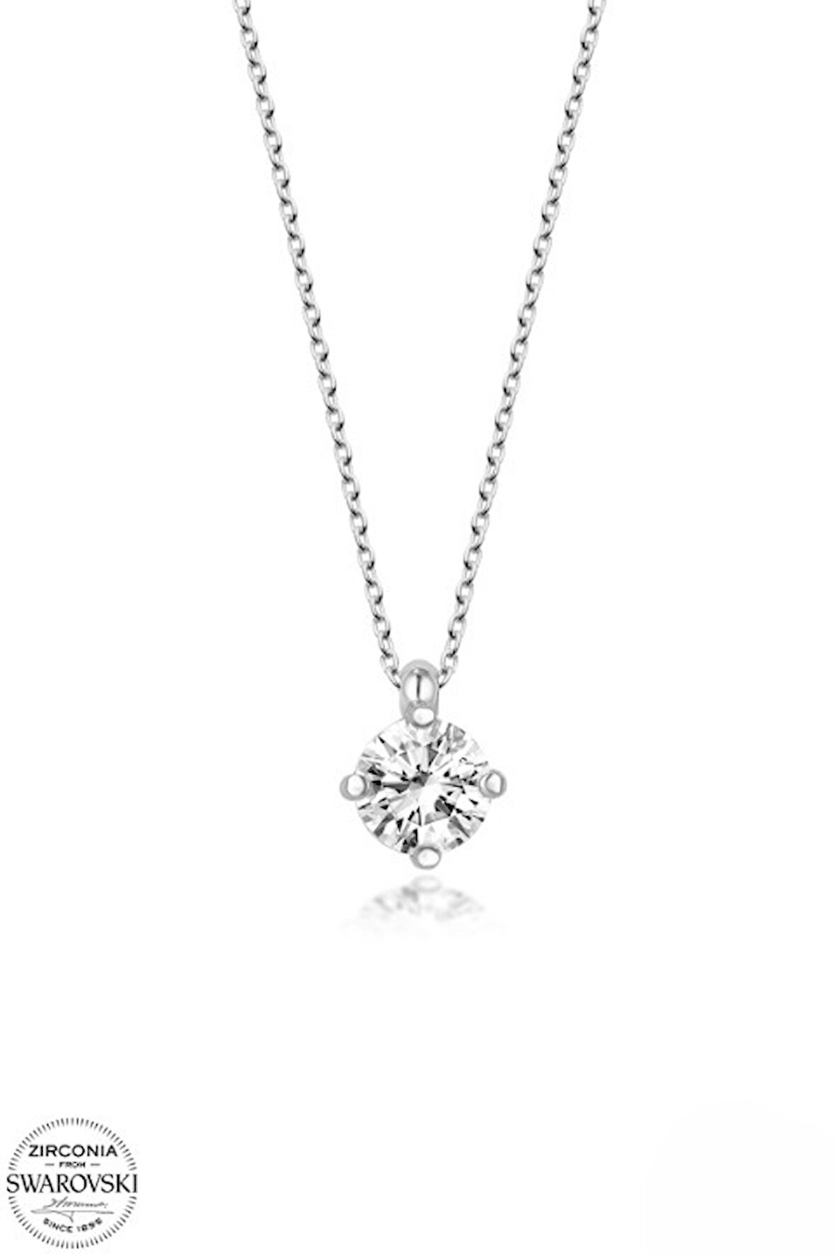 SWAROVSKİ TAŞLI  CRYSTAL 925 AYAR GÜMÜŞ KOLYE