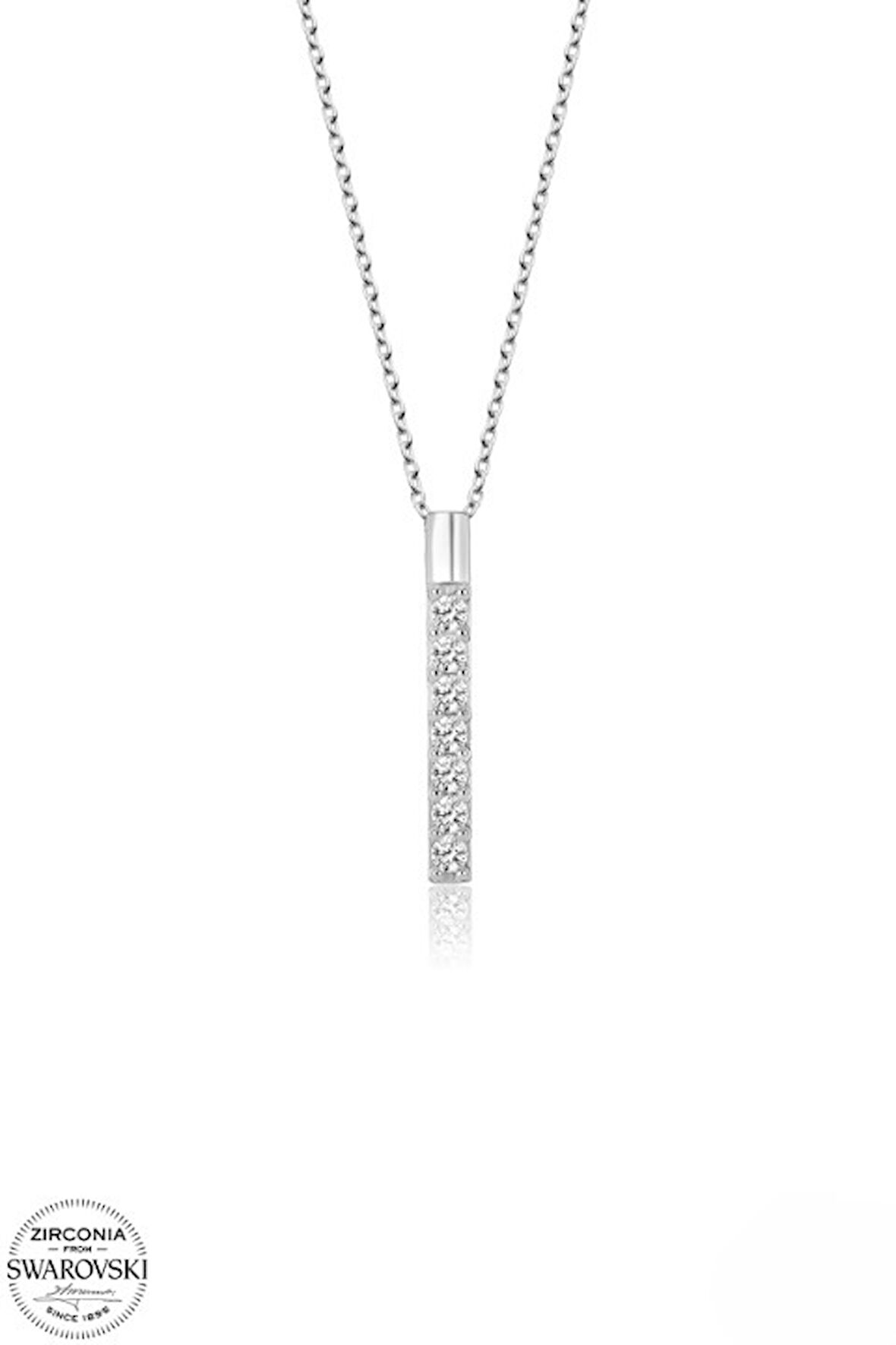 SWAROVSKİ TAŞLI  ZİRCONİA DİLEK TAŞI 925 AYAR GÜMÜŞ KOLYE