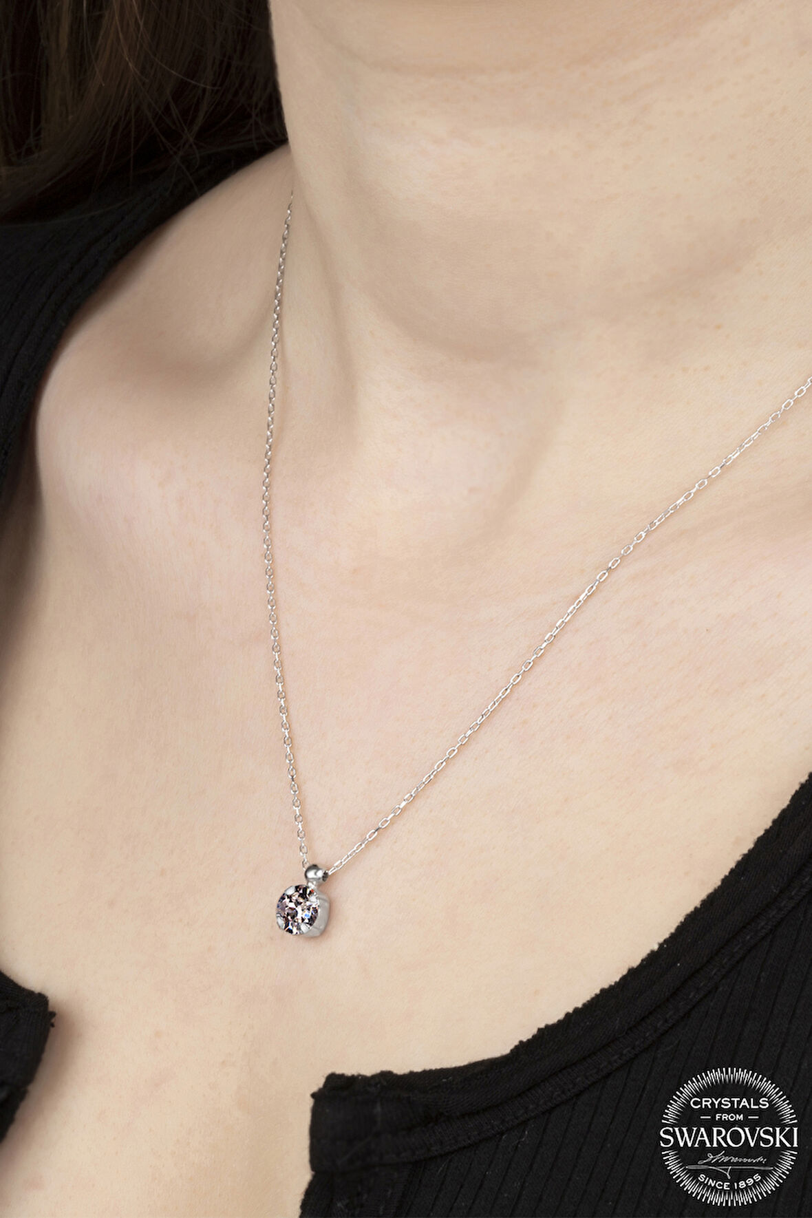 SWAROVSKİ TAŞLI  ZİRCONİA BAGET 925 AYAR GÜMÜŞ KOLYE