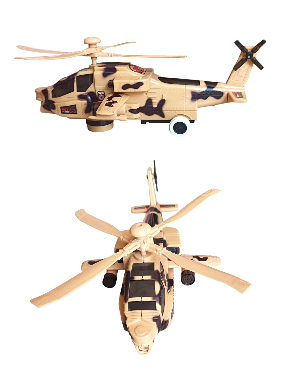 Oyuncak Askeri Helikopter: Işıklı, Sesli ve Hareketli Macera! Eni:30cm.