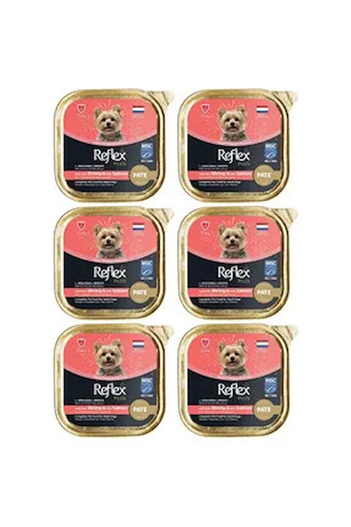 Reflex Pate Karidesli ve Somonlu Küçük Irk Köpek Yaş Maması 85gr - 6 Adet