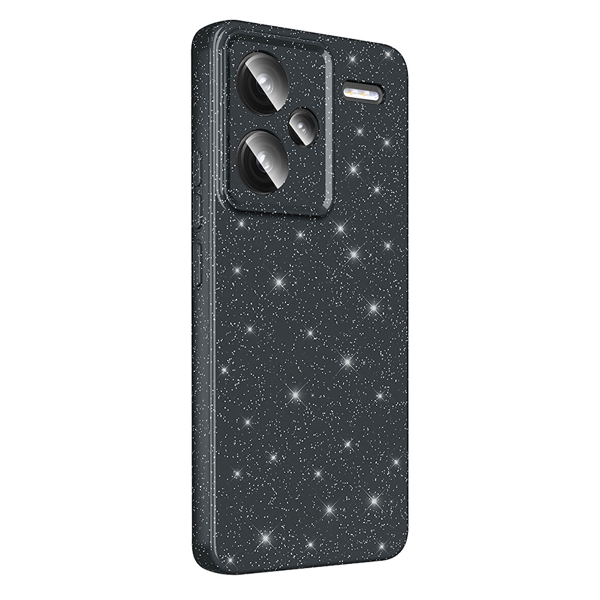 Redmi Note 13 Pro Plus 5G Kılıf Kamera Korumalı Simli Parıltılı Lüks Silikon