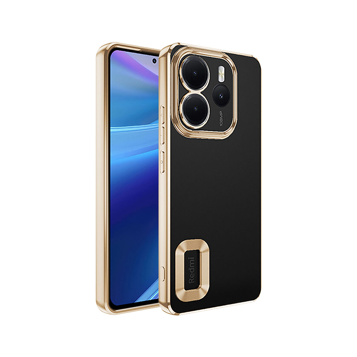 Redmi Note 14 4G Kılıf Köşeleri Renkli Şeffaf Kamera Korumalı Silikon Luxury Kapak
