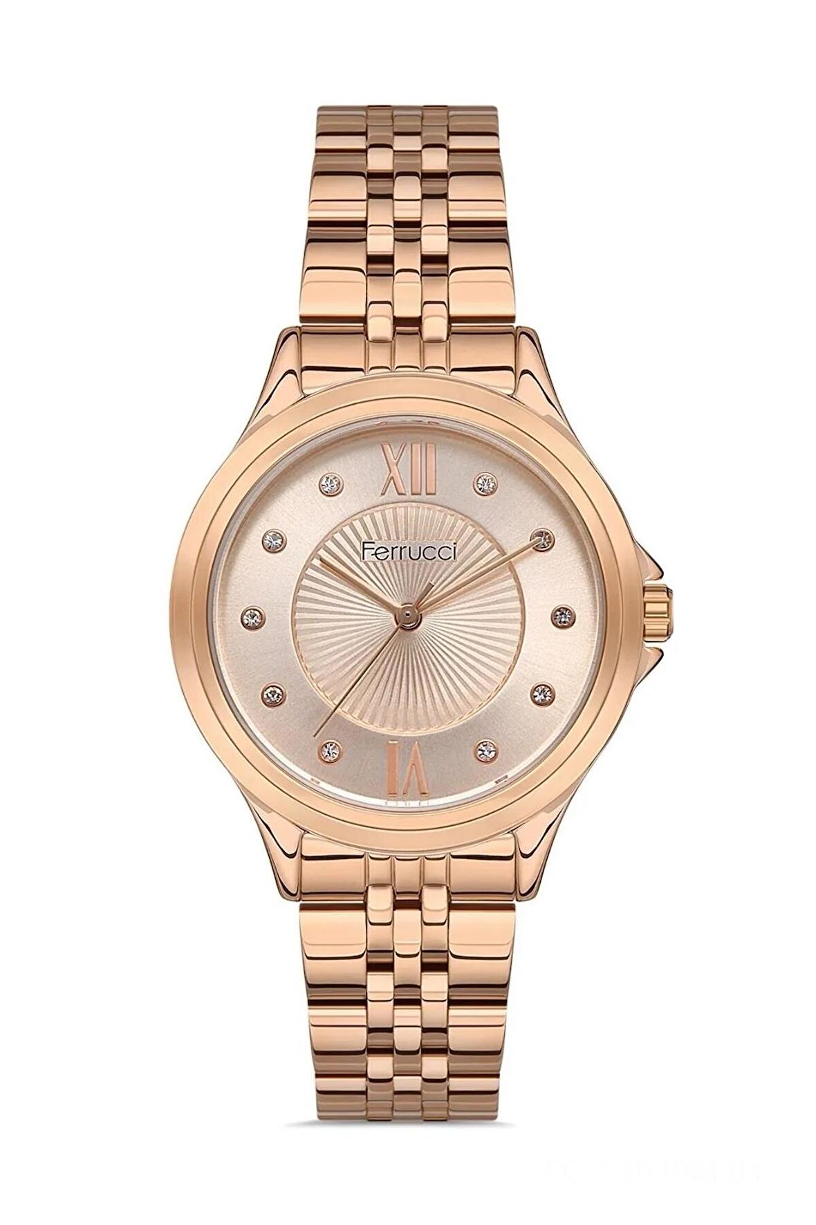 Ferrucci Rosegold Çelik Su Geçirmez Şık Kadın Kol Saat
