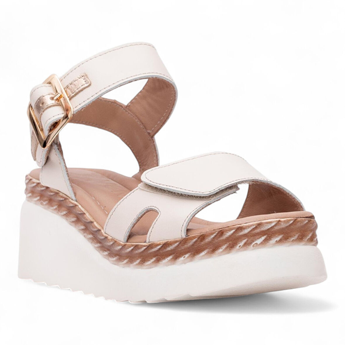 Venüs 2512303 Deri Dolgu Topuk Kadın Sandalet