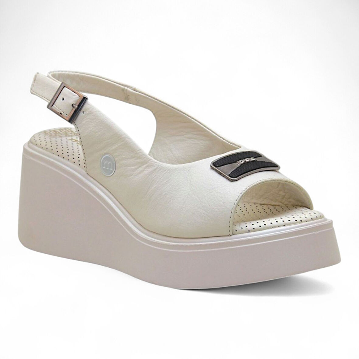 Mammamia D24YS-1915 Hakiki Deri Kadın Sandalet