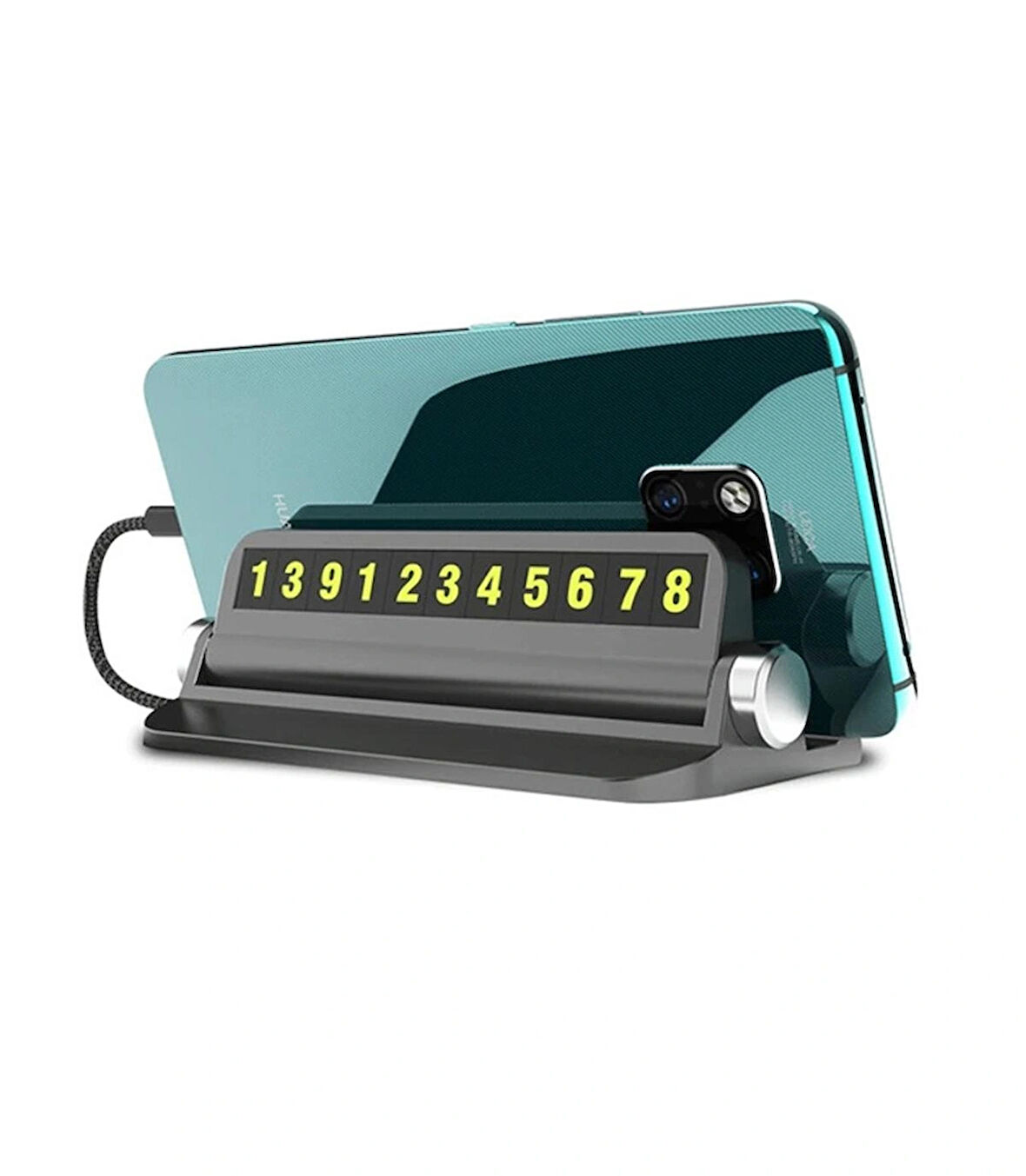 Araç İçi Park Numaratörü Aç Kapa Sistem Telefon Standlı Numaratör Fosforlu