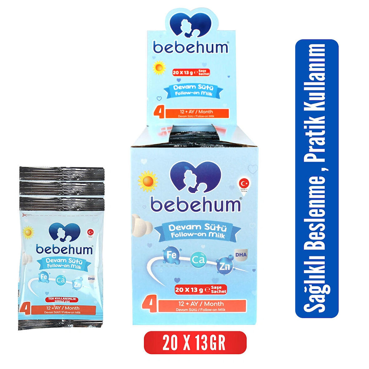 bebehum 4 Numara Tek Kullanımlık Bebek Devam Sütü 20 Adet