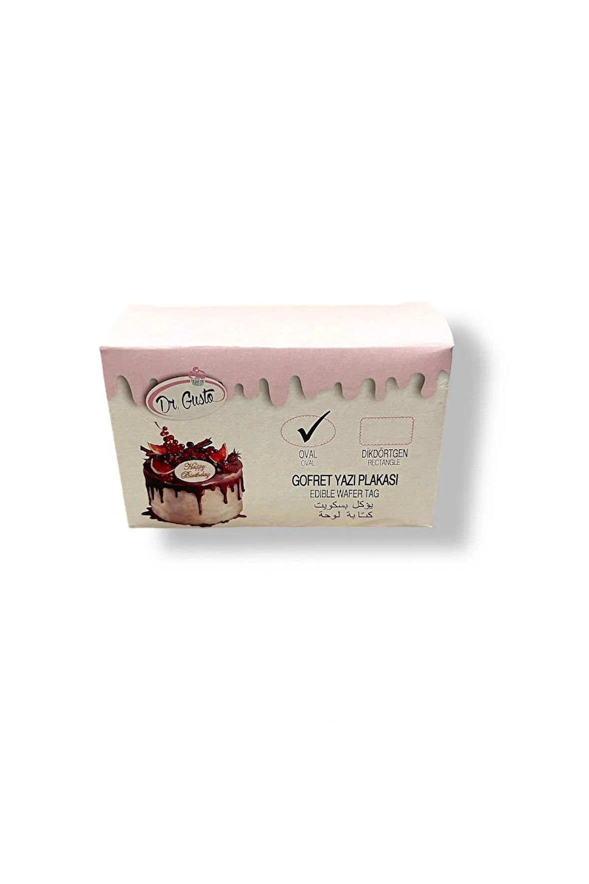 Yenilebilir Oval Gofret Yazı Plakası (24 Adet)