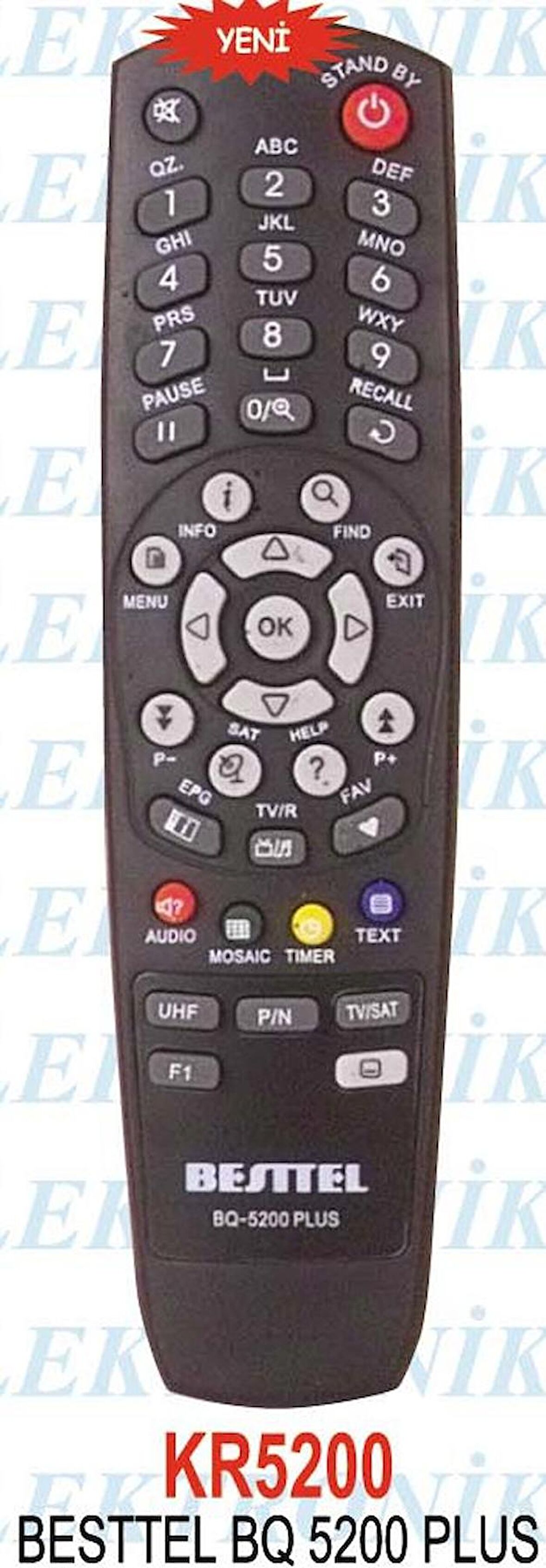 Besttel BQ-5200 Plus Uydu Alıcı Kumandası